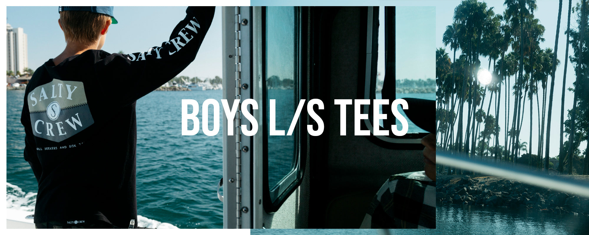 Salty Crew Gone Sailin Boys L/S Tee - Marine Blue