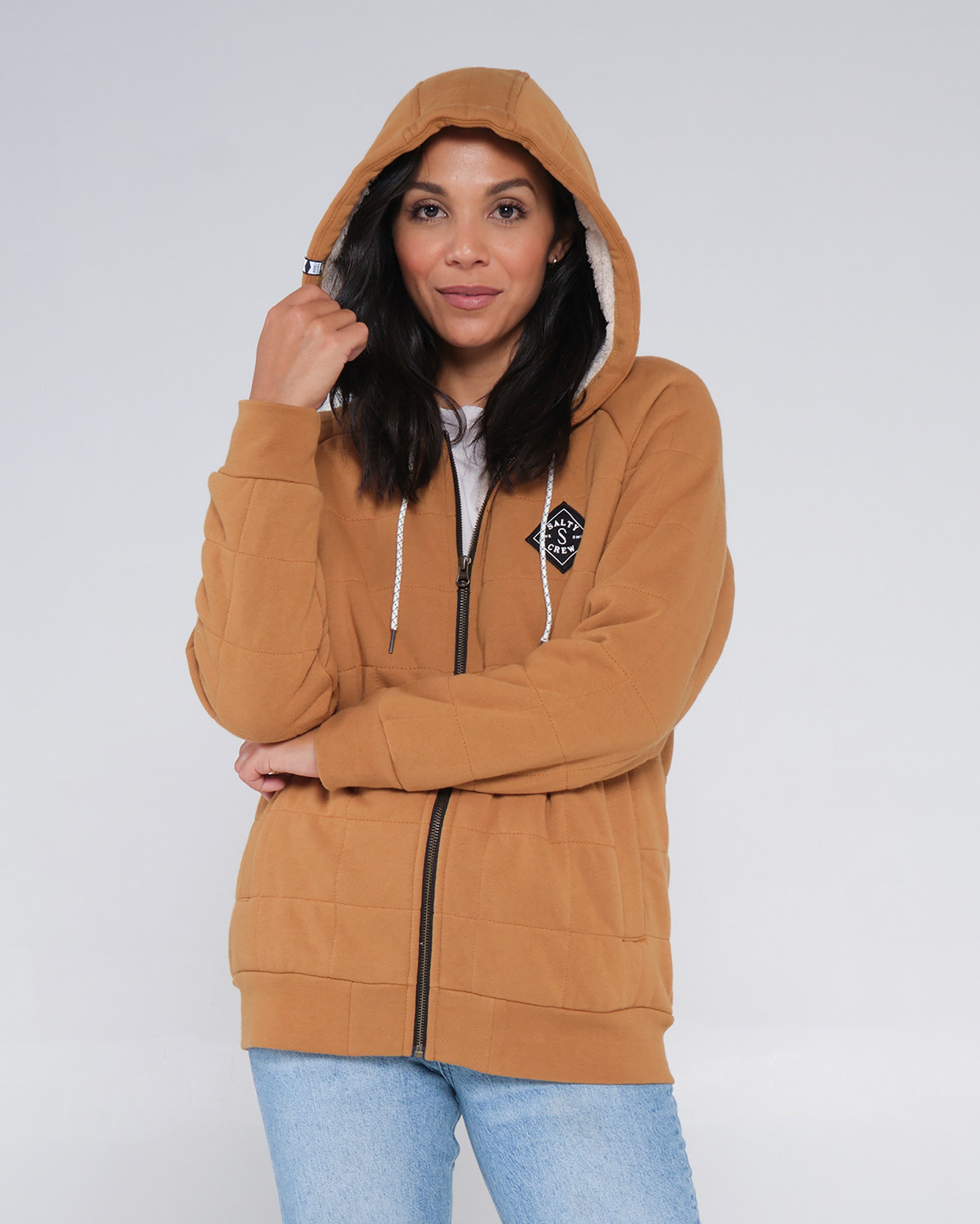 SEEKING SHERPA HOODY Workwear Brown