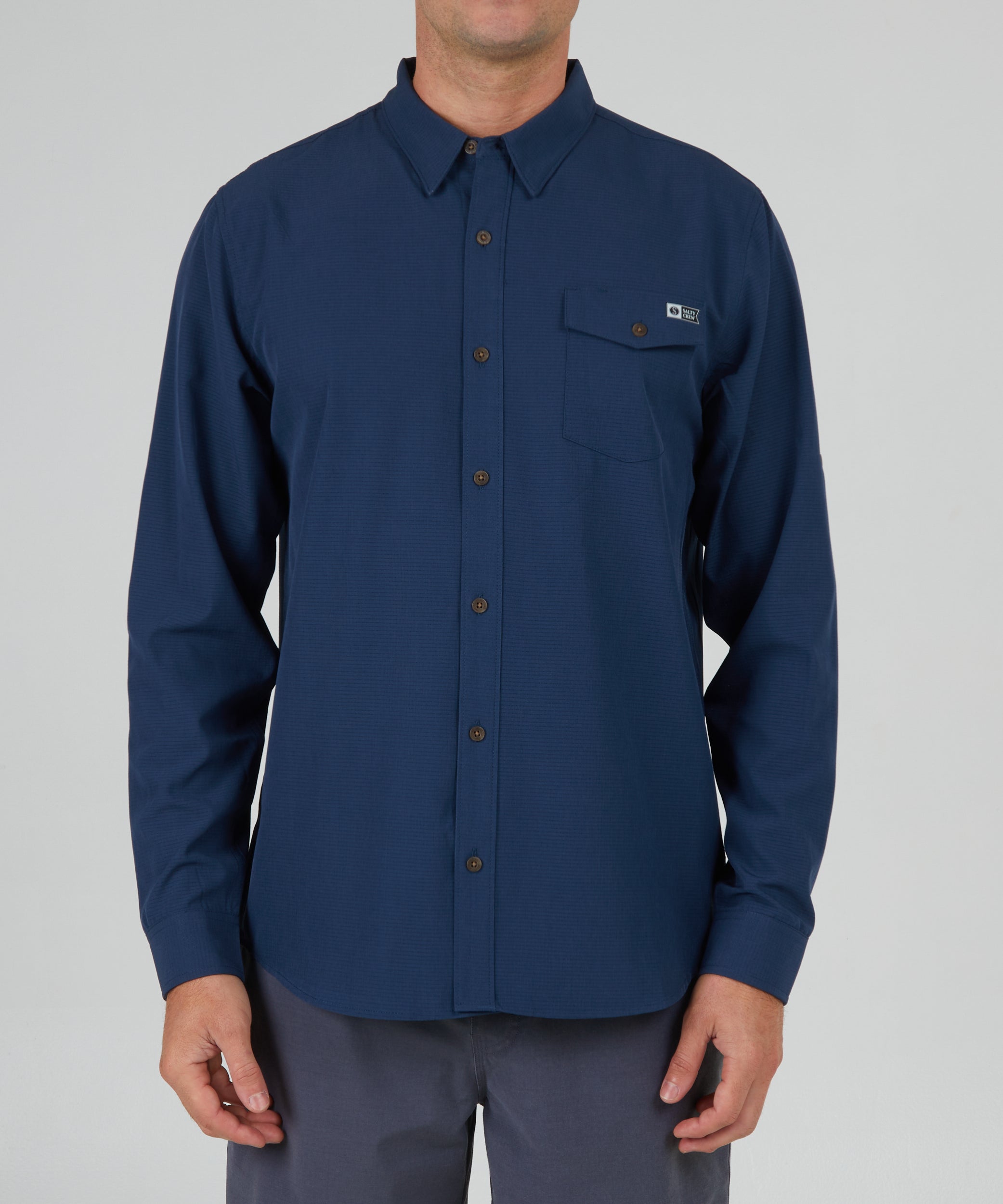 SKIPPER PERF LS TECH WOVEN - Navy