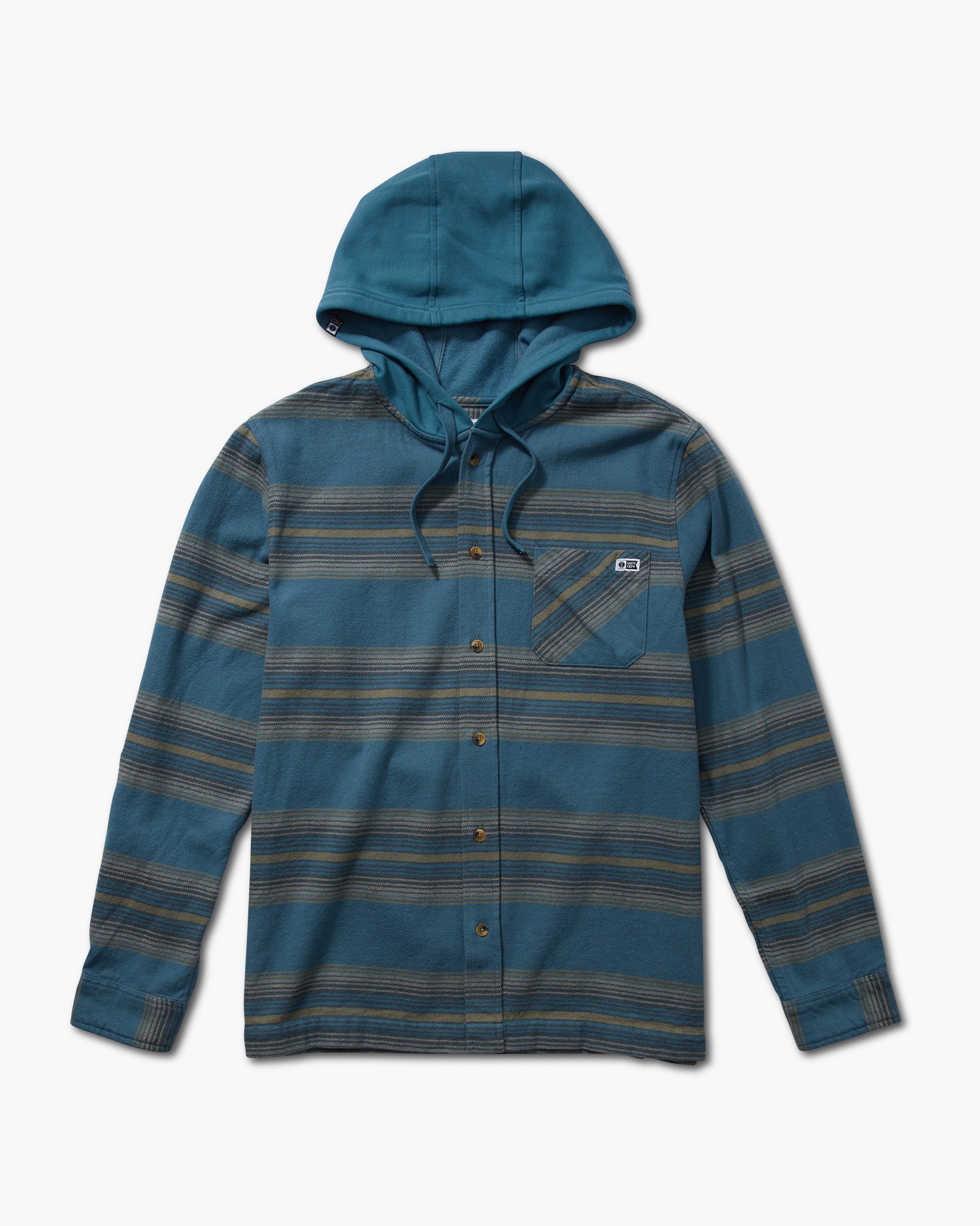 Salty Crew Outback Hooded Flannel Steel Blue L