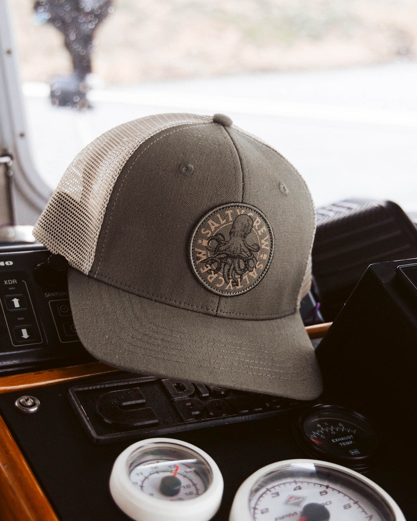 Tentacles Retro Trucker Hat - Faded Olive