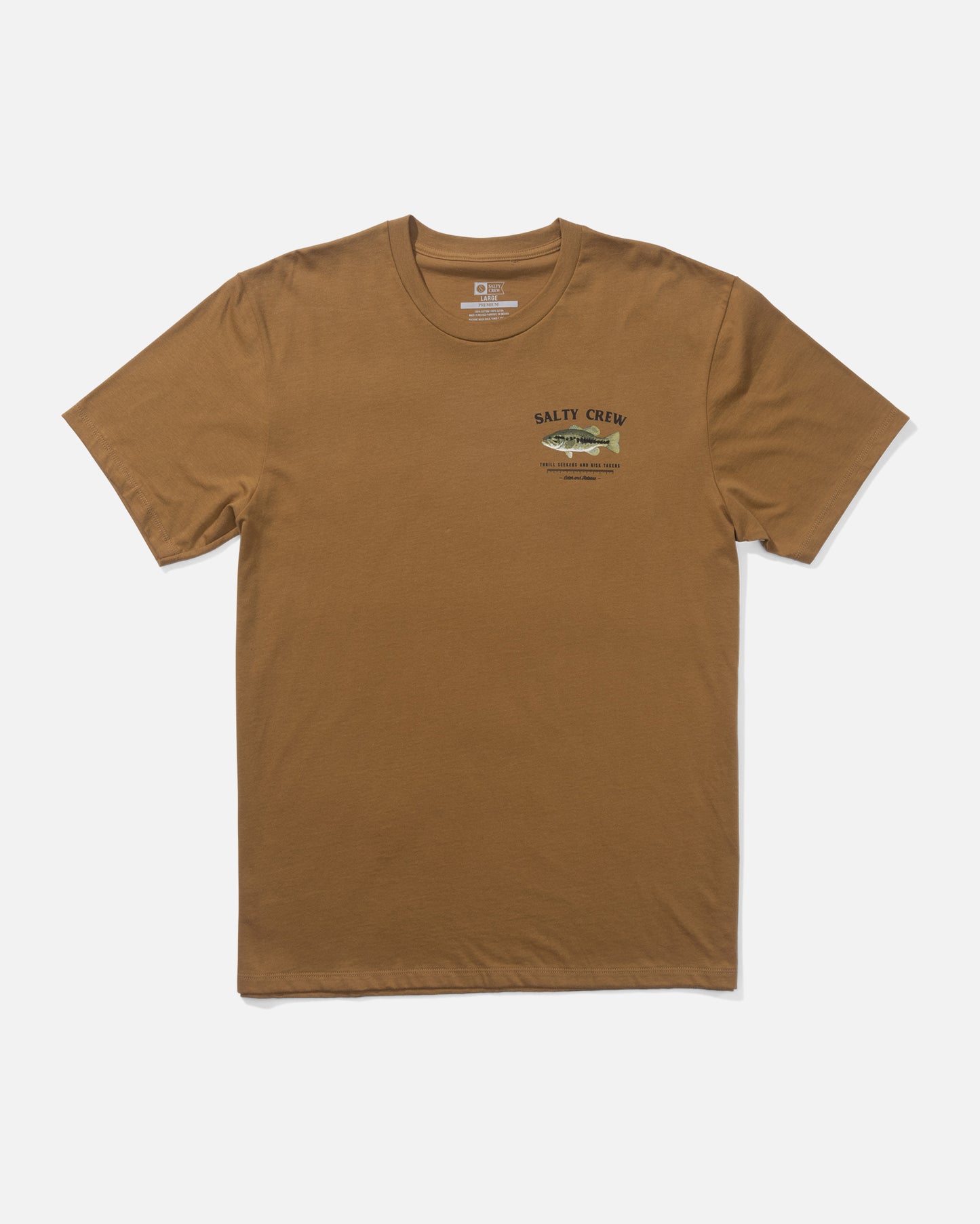 Front view of the Bigmouth Premium Tee - Caramel. 