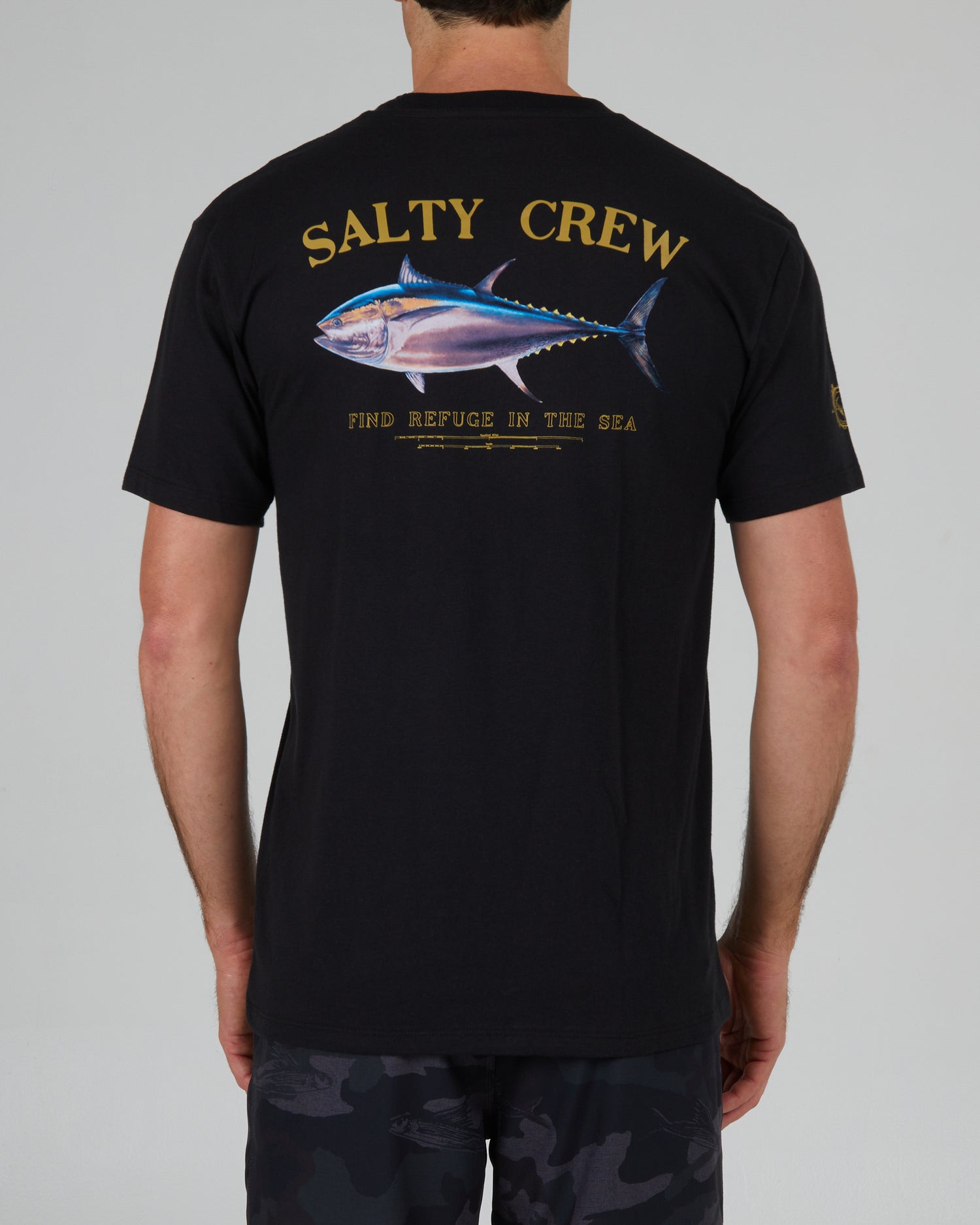 Salty Crew Men's Big Blue Premium T-Shirt, XL, Black