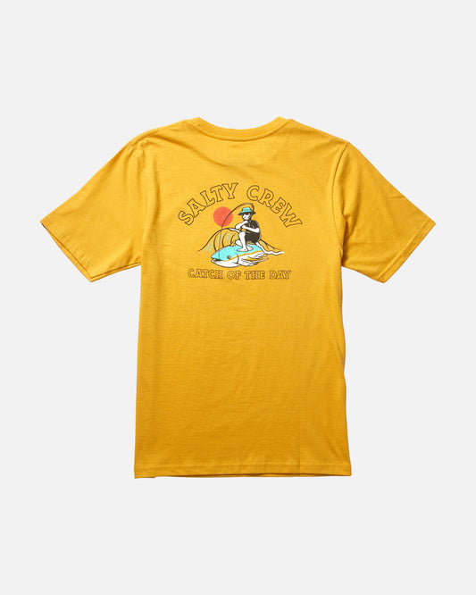 Catch of the Day Boys Mustard S/S Tee