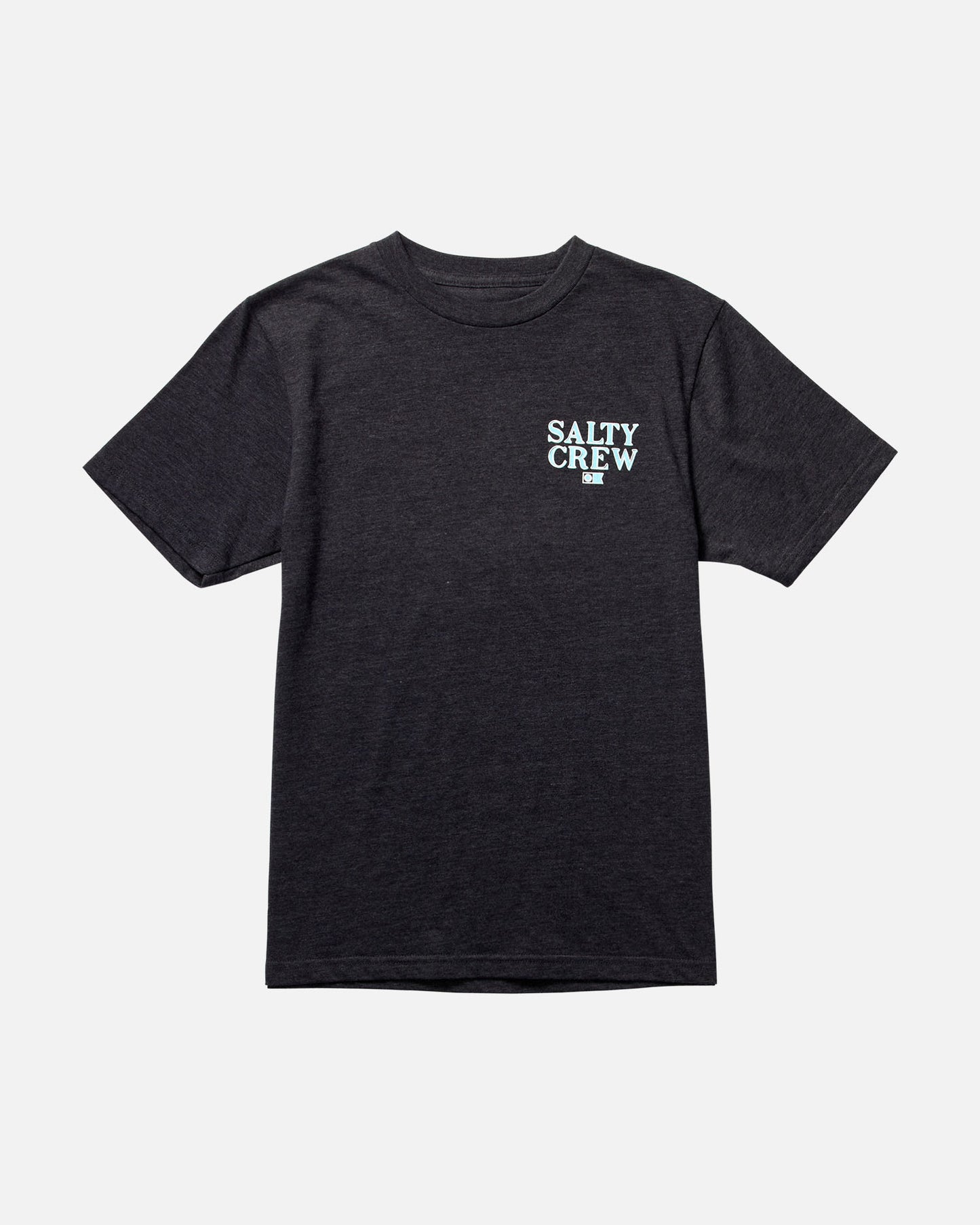 front view of Fish On Boys Navy Heather S/S Tee