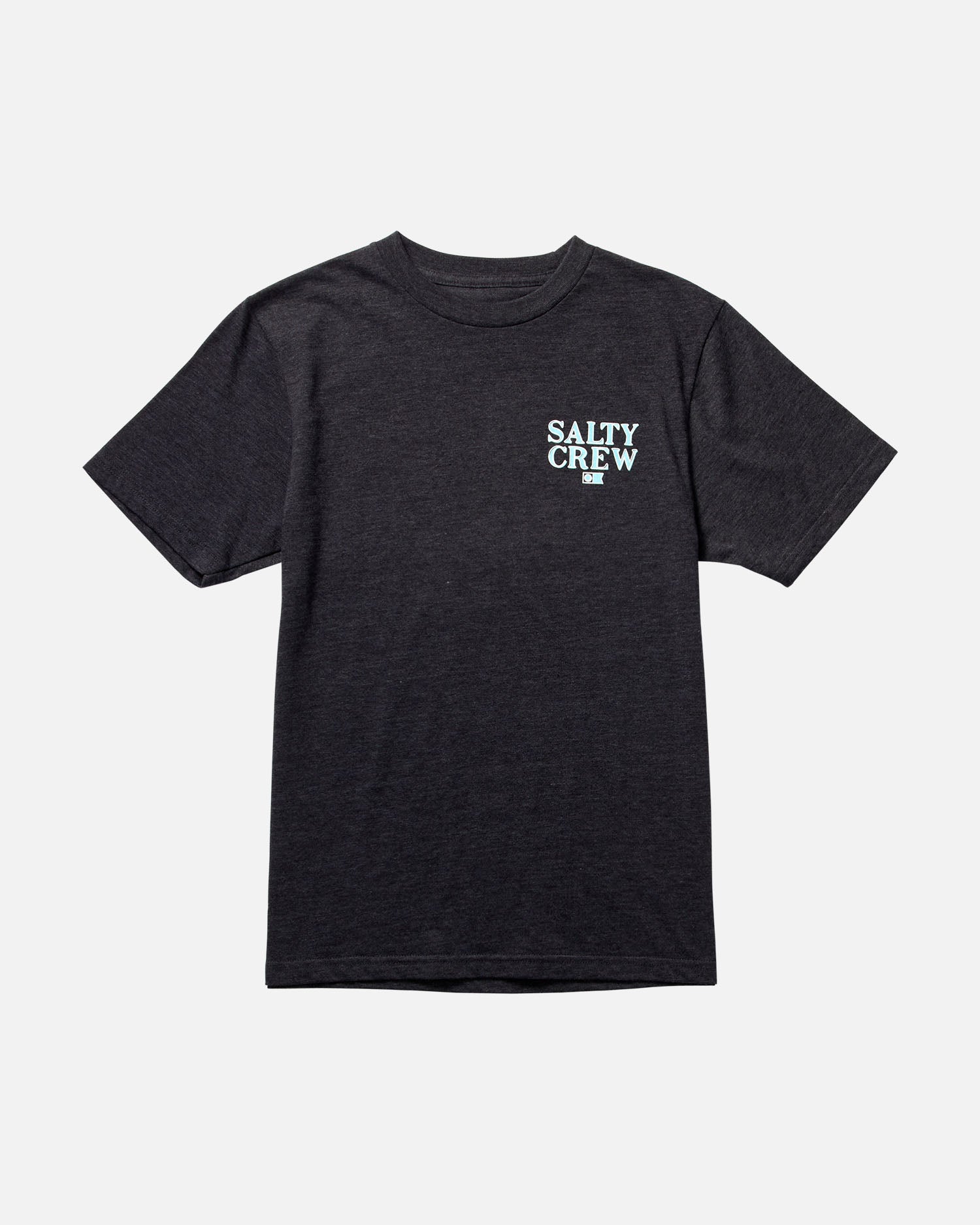 front view of Fish On Boys Navy Heather S/S Tee