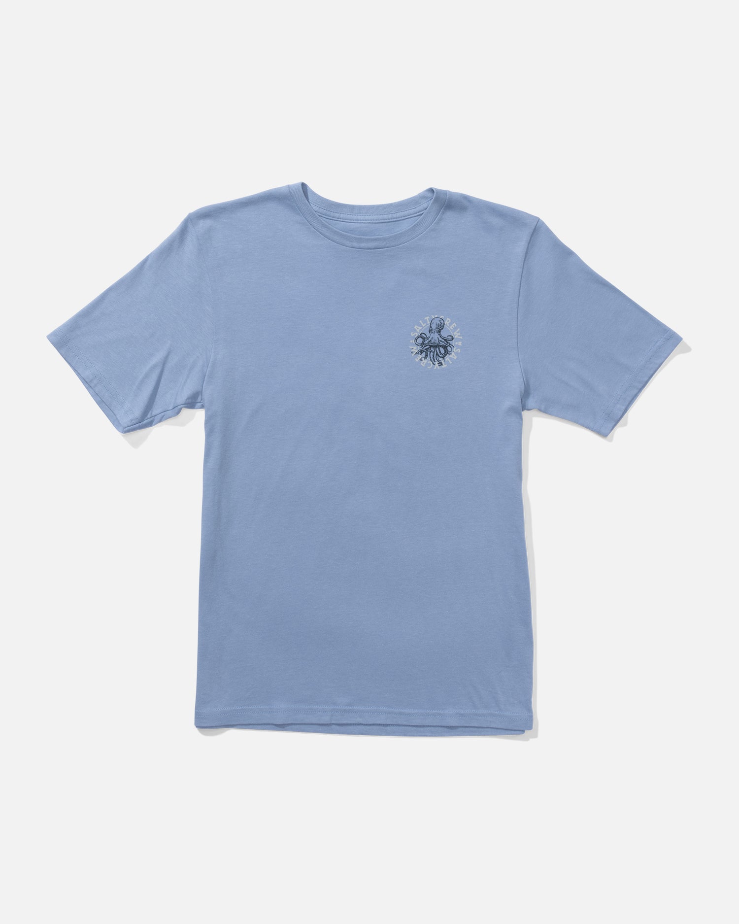 front view of Tentacles Boys Tee - Marine Blue