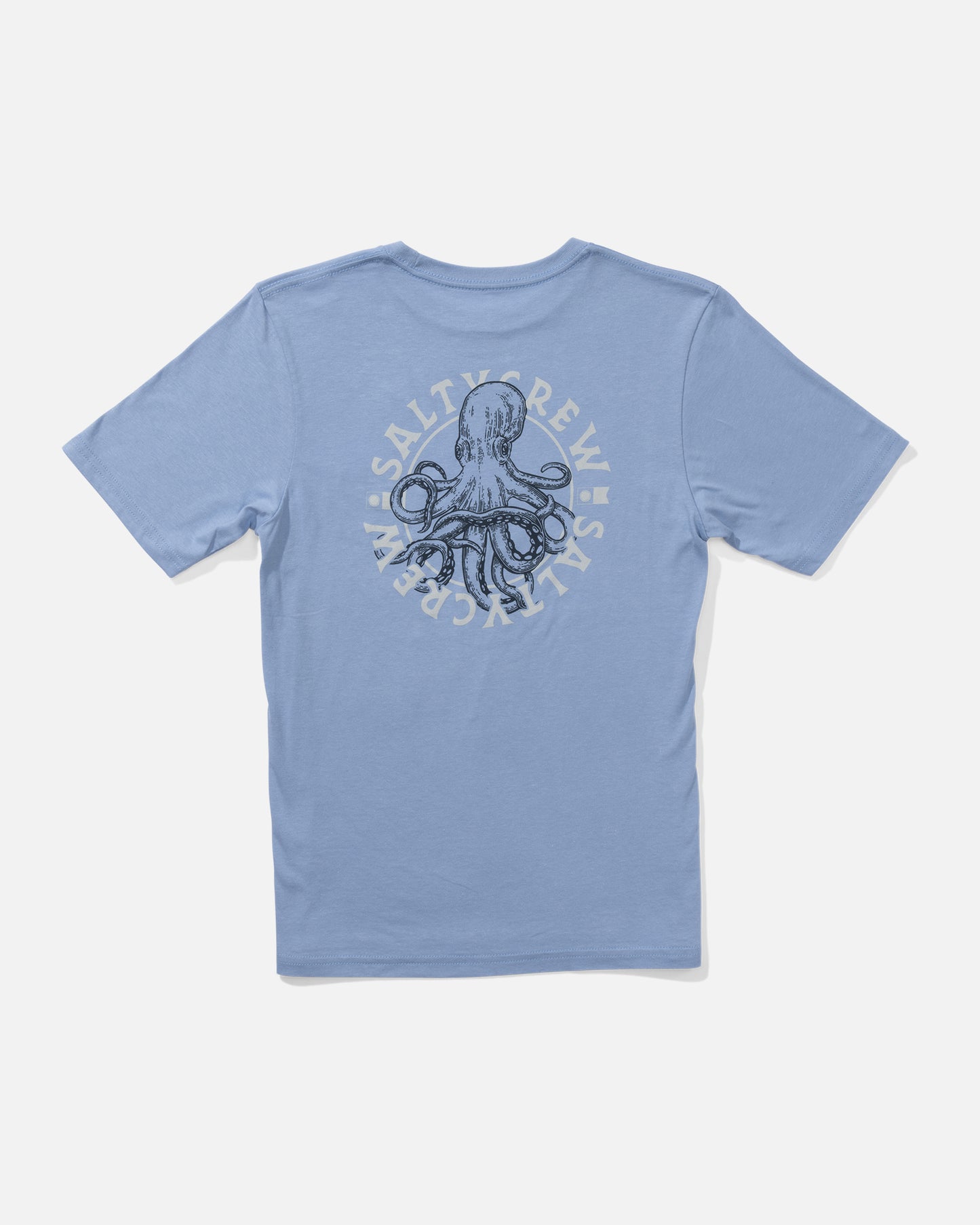 back view of Tentacles Boys Tee - Marine Blue