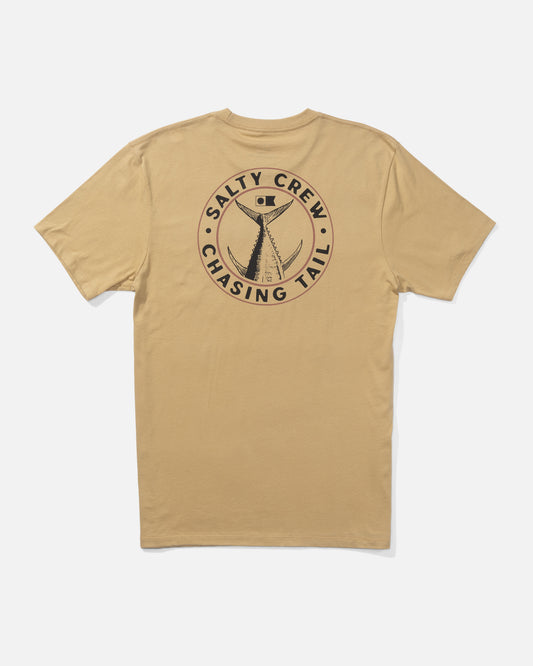 back view of Tailgate Premium Tee - Khaki