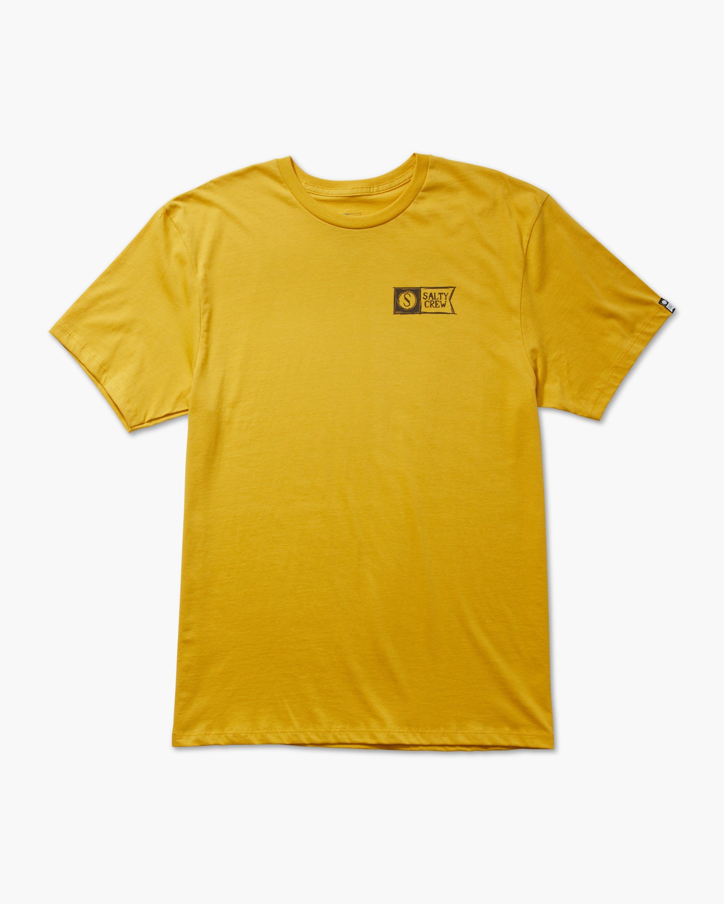 front view of Sketchy Alpha Mustard S/S Premium Tee