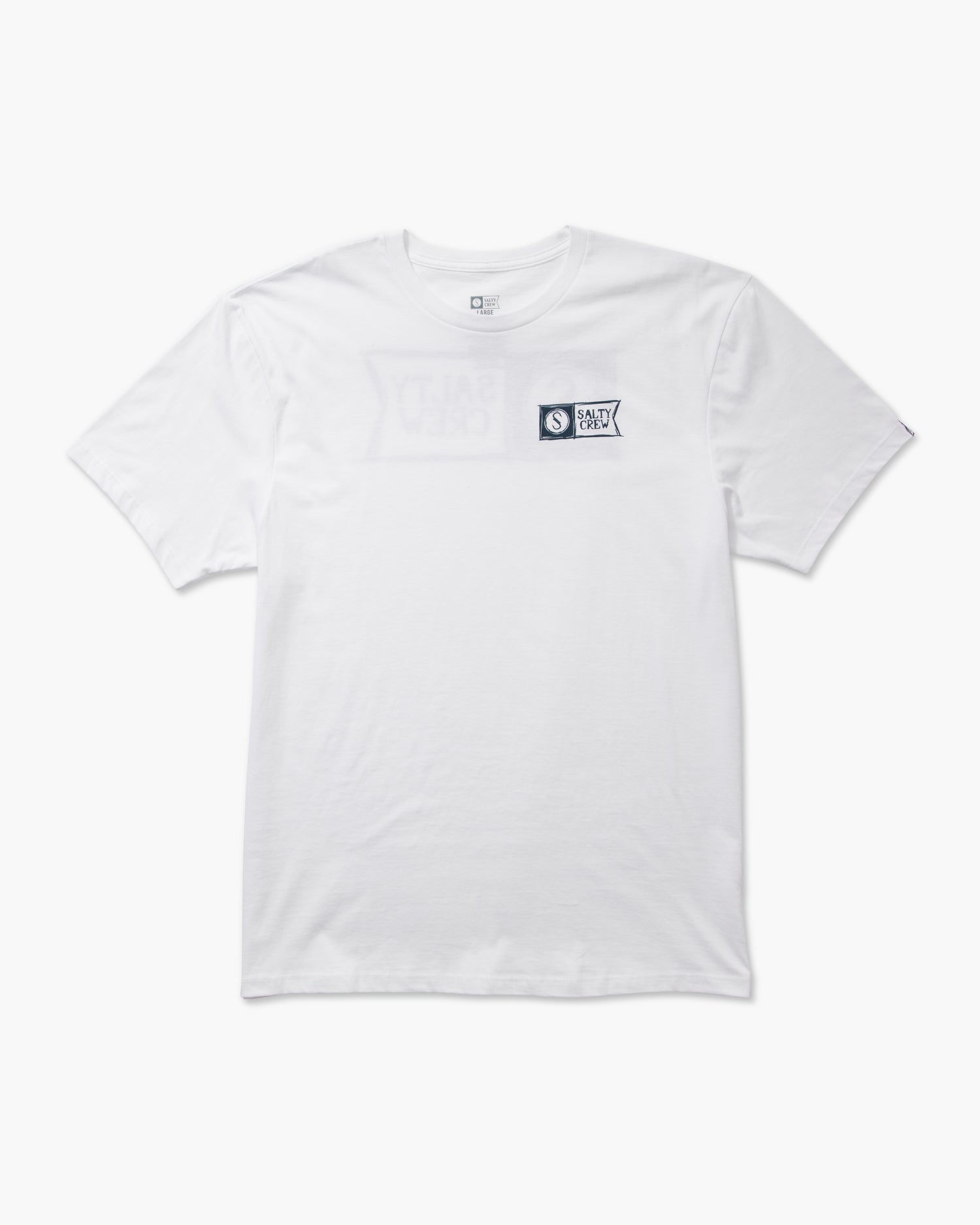 front view of Sketchy Alpha White S/S Premium Tee