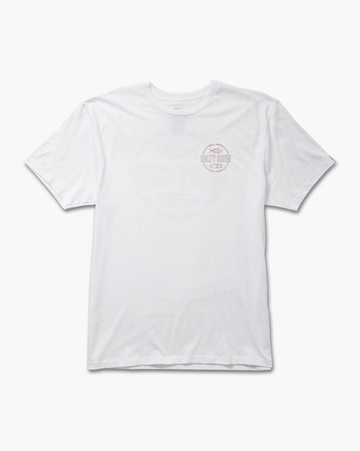 front view of Outlined White S/S Premium Tee