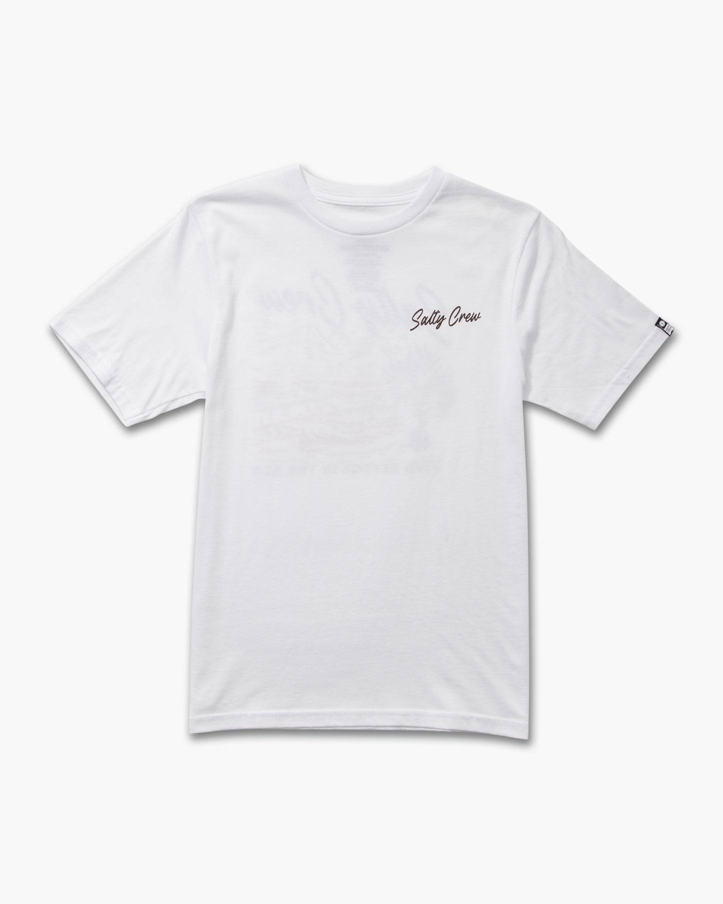 front view of Western Waves Boys White S/S Tee