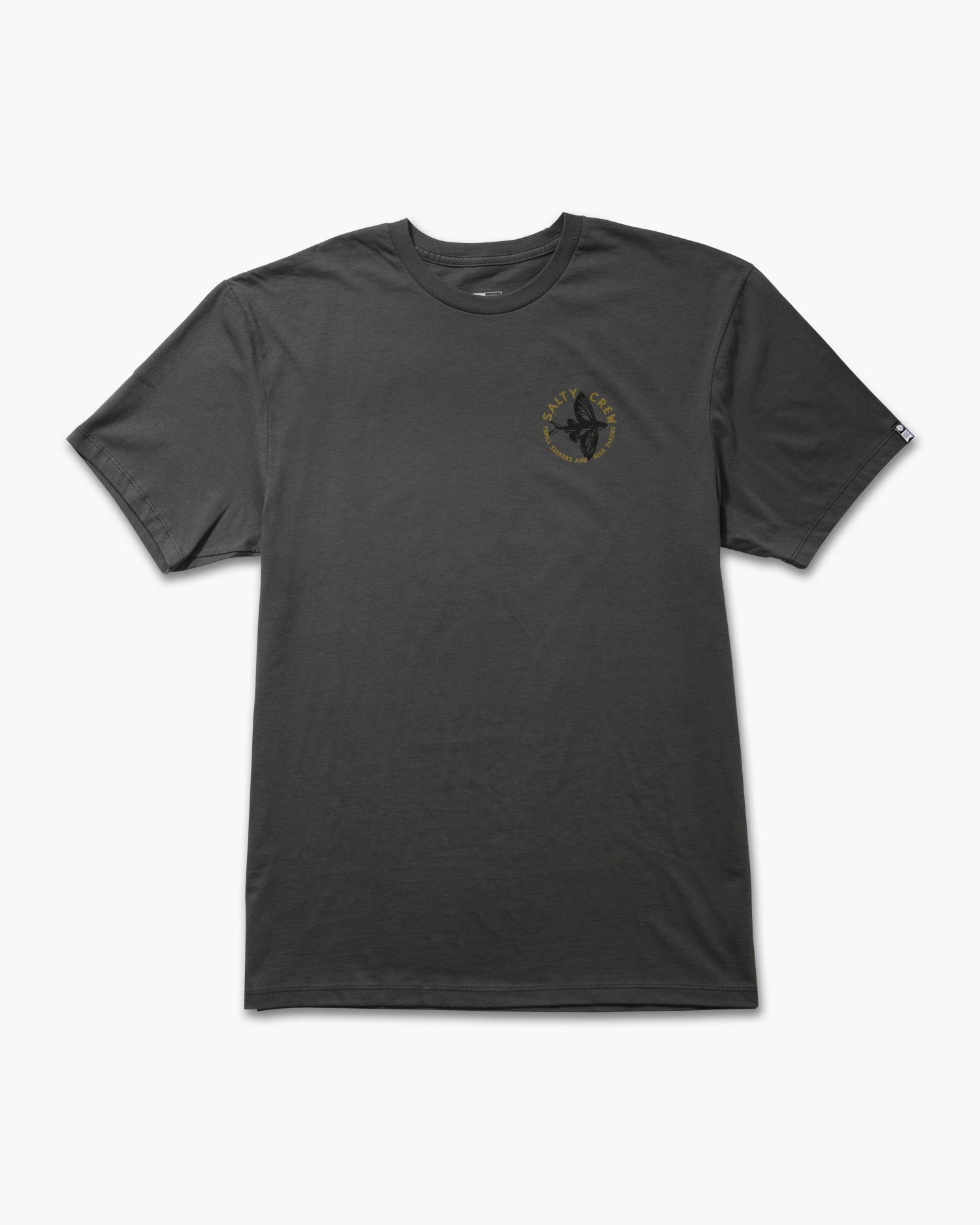 front view of Fly By Charcoal S/S Premium Tee