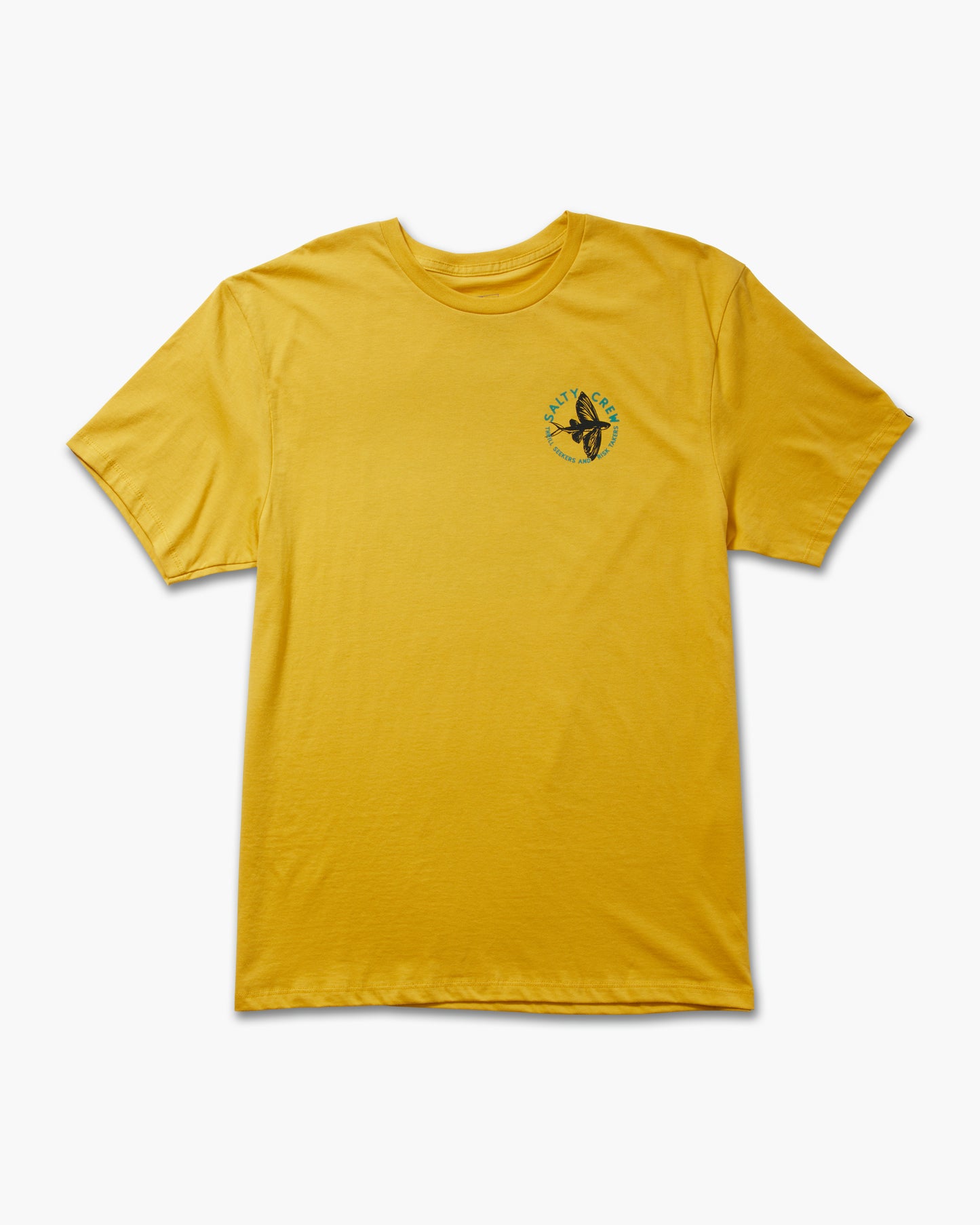 front view of Fly By Mustard S/S Premium Tee