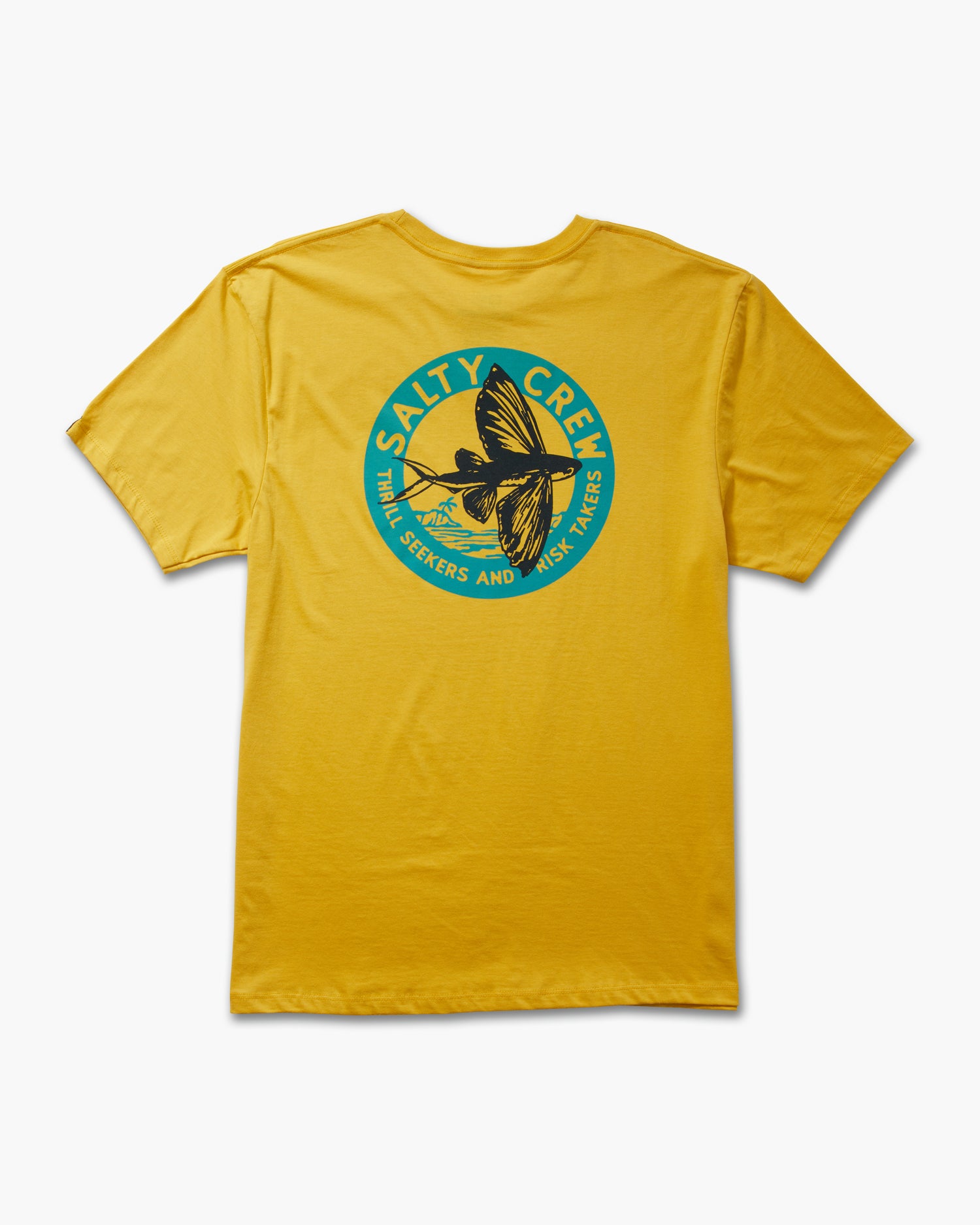 back view of Fly By Mustard S/S Premium Tee