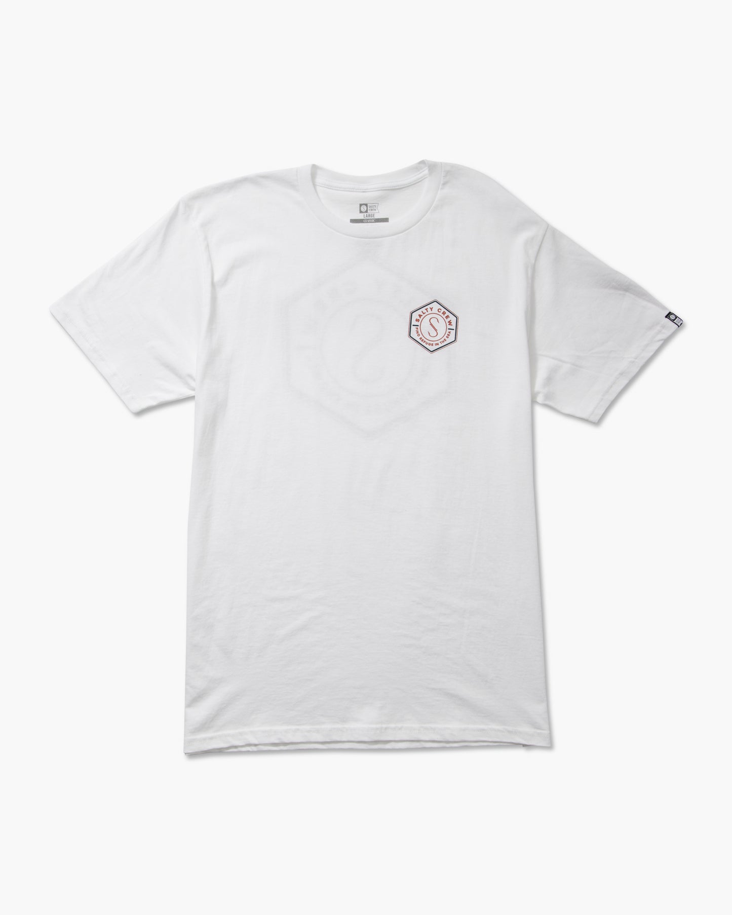 front view of Hexed White S/S Classic Tee