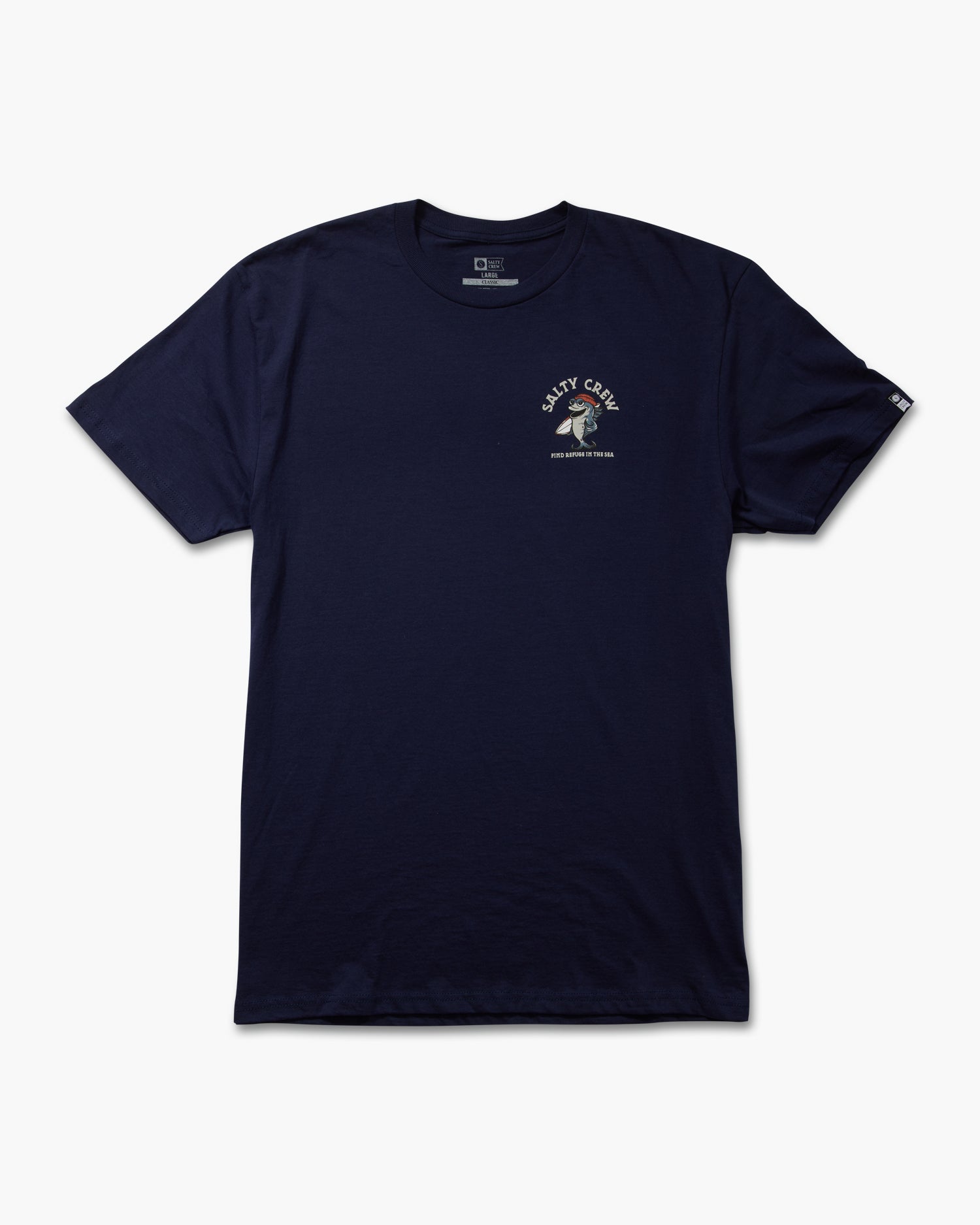 front view of Free Surf Navy S/S Classic Tee