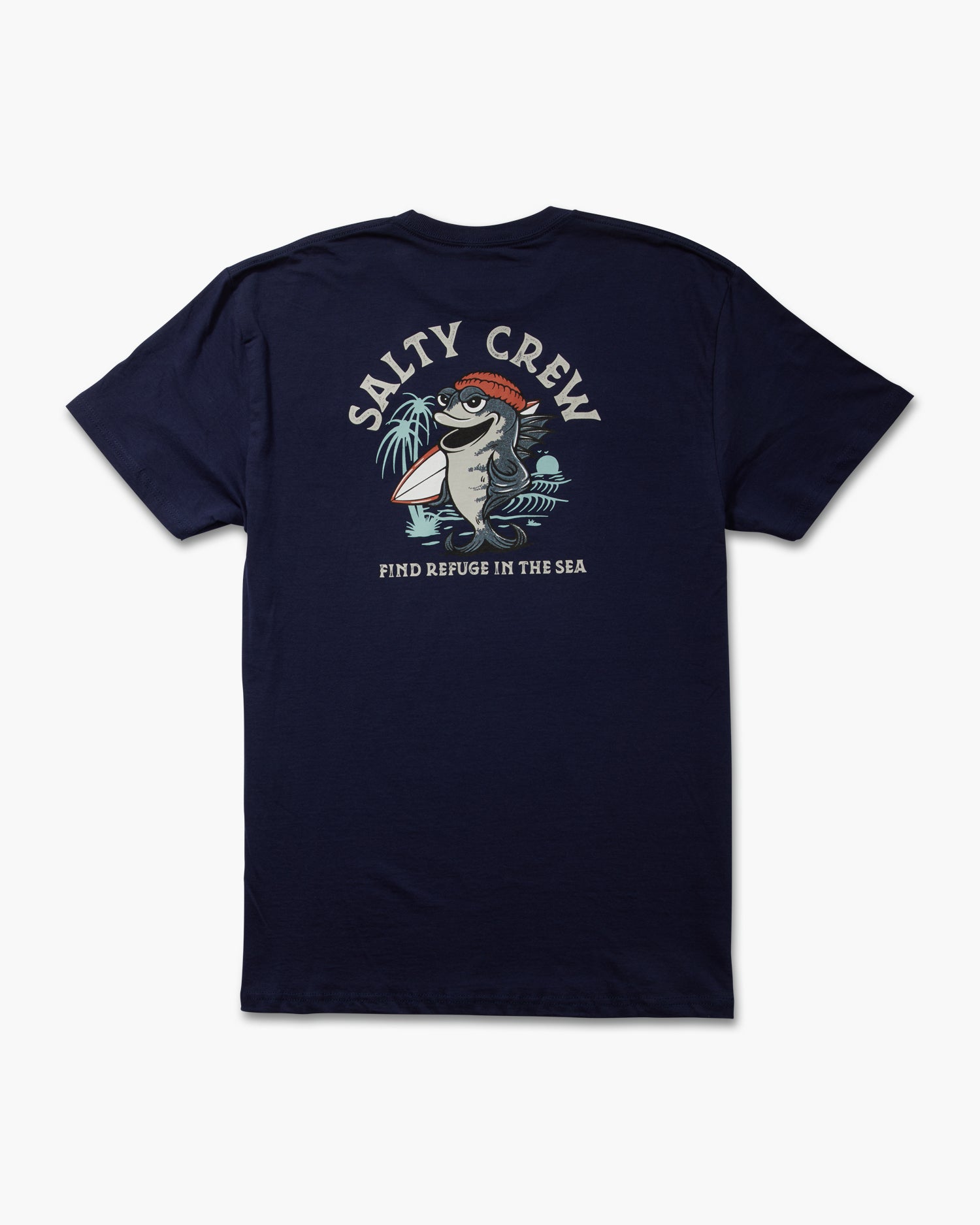 back view of Free Surf Navy S/S Classic Tee