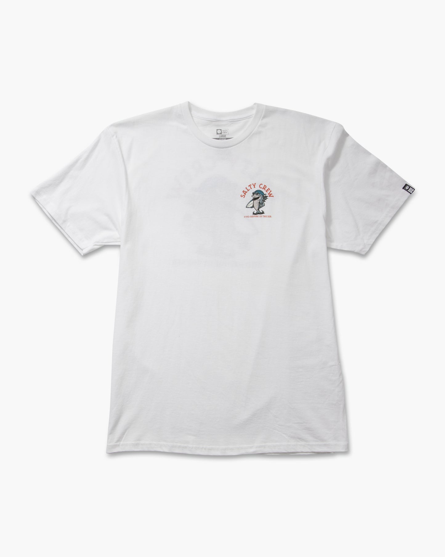 front view of Free Surf White S/S Classic Tee