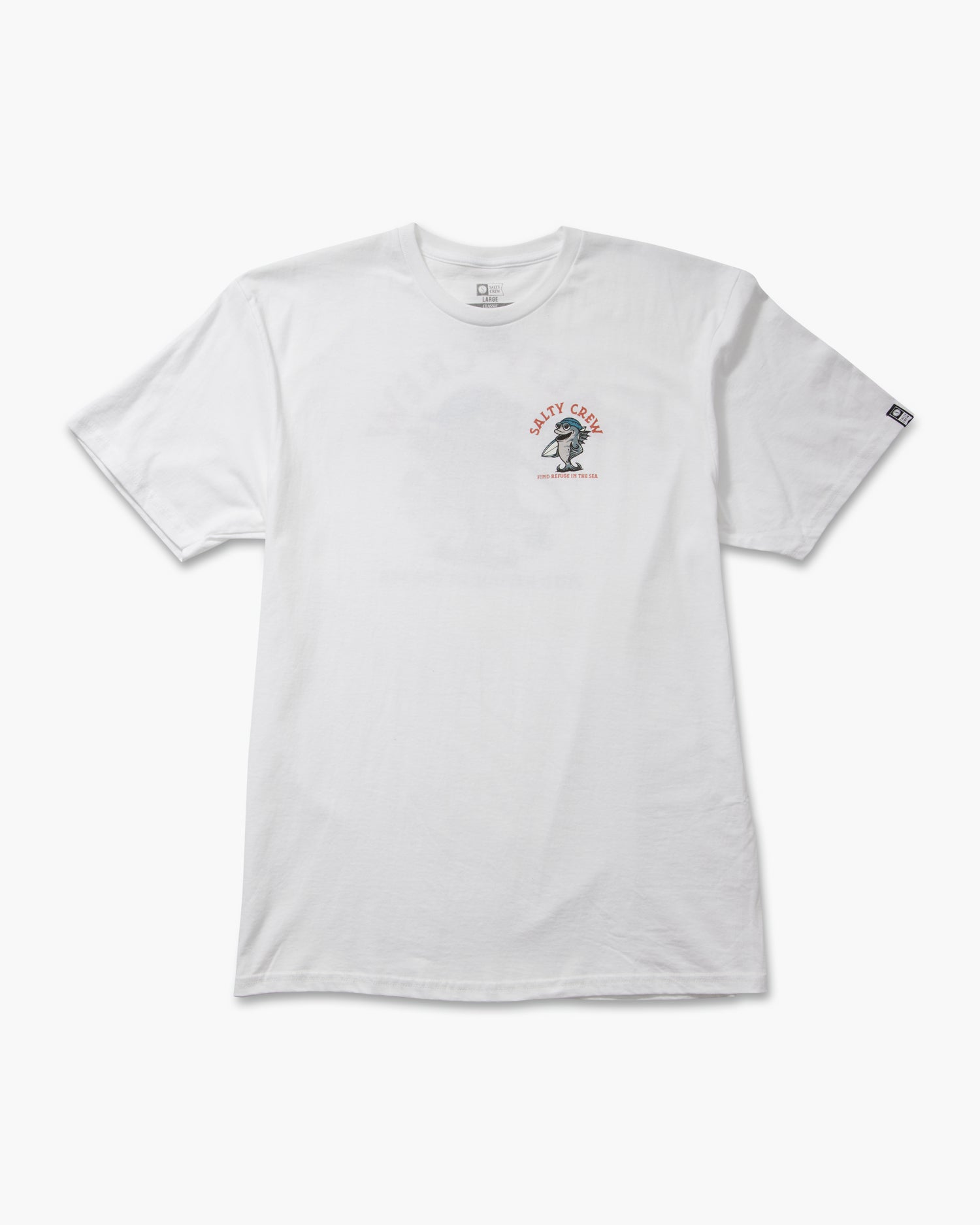 front view of Free Surf White S/S Classic Tee