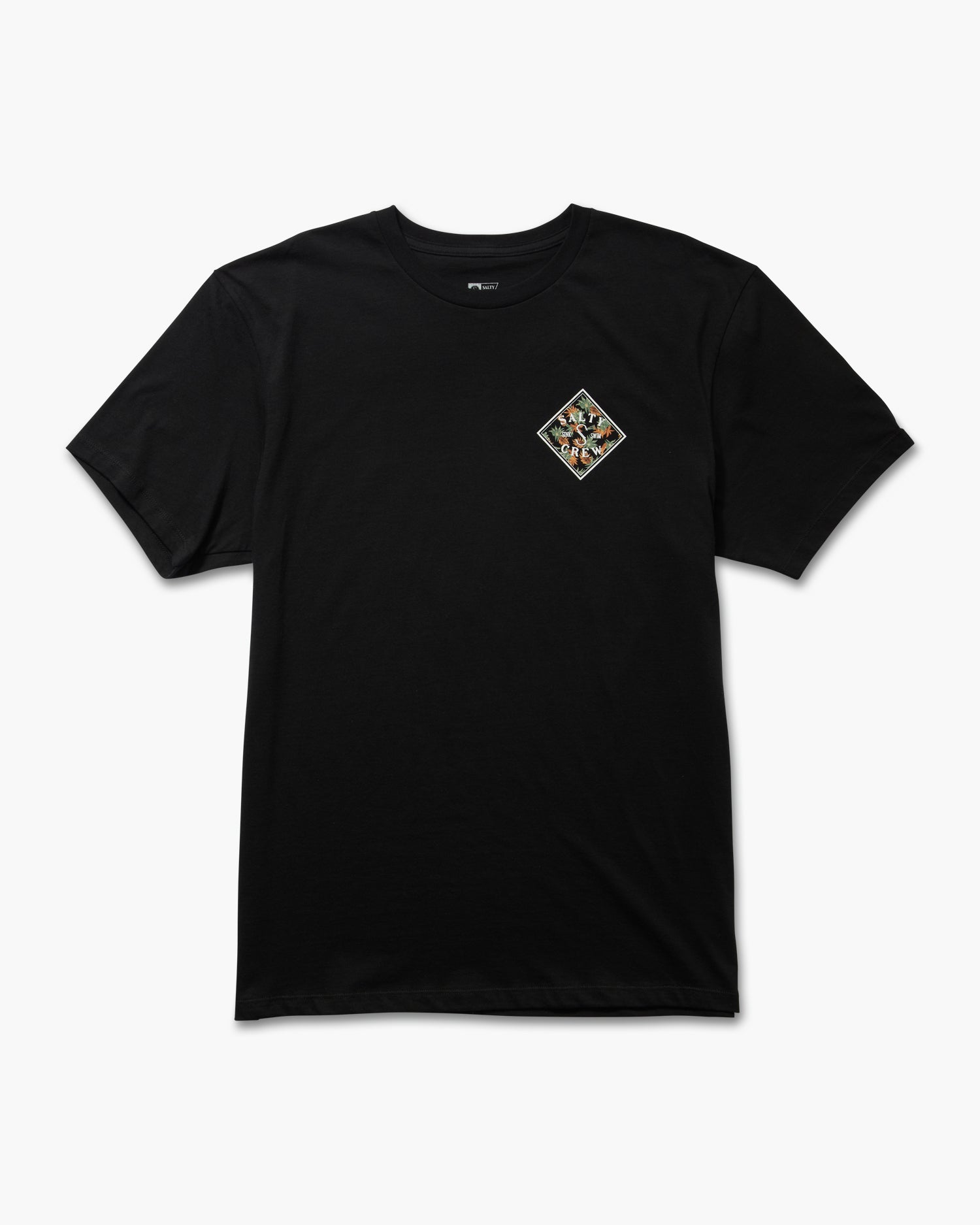 front view of Tippet Gardens Black Fill S/S Premium Tee