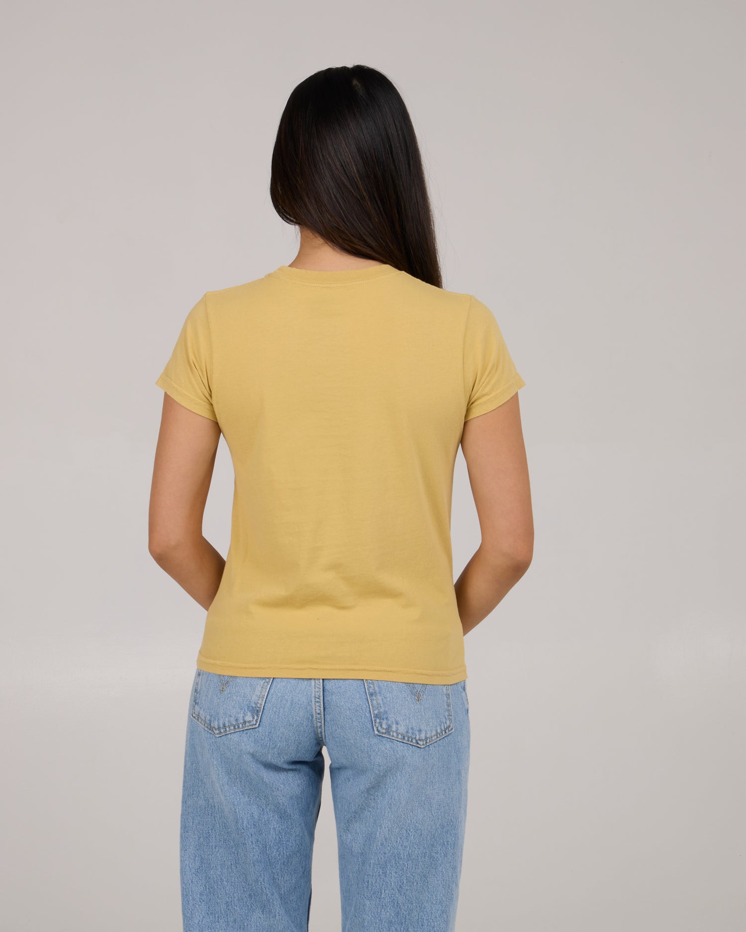 back view of A-Frame Modern Tee - Dusty Gold