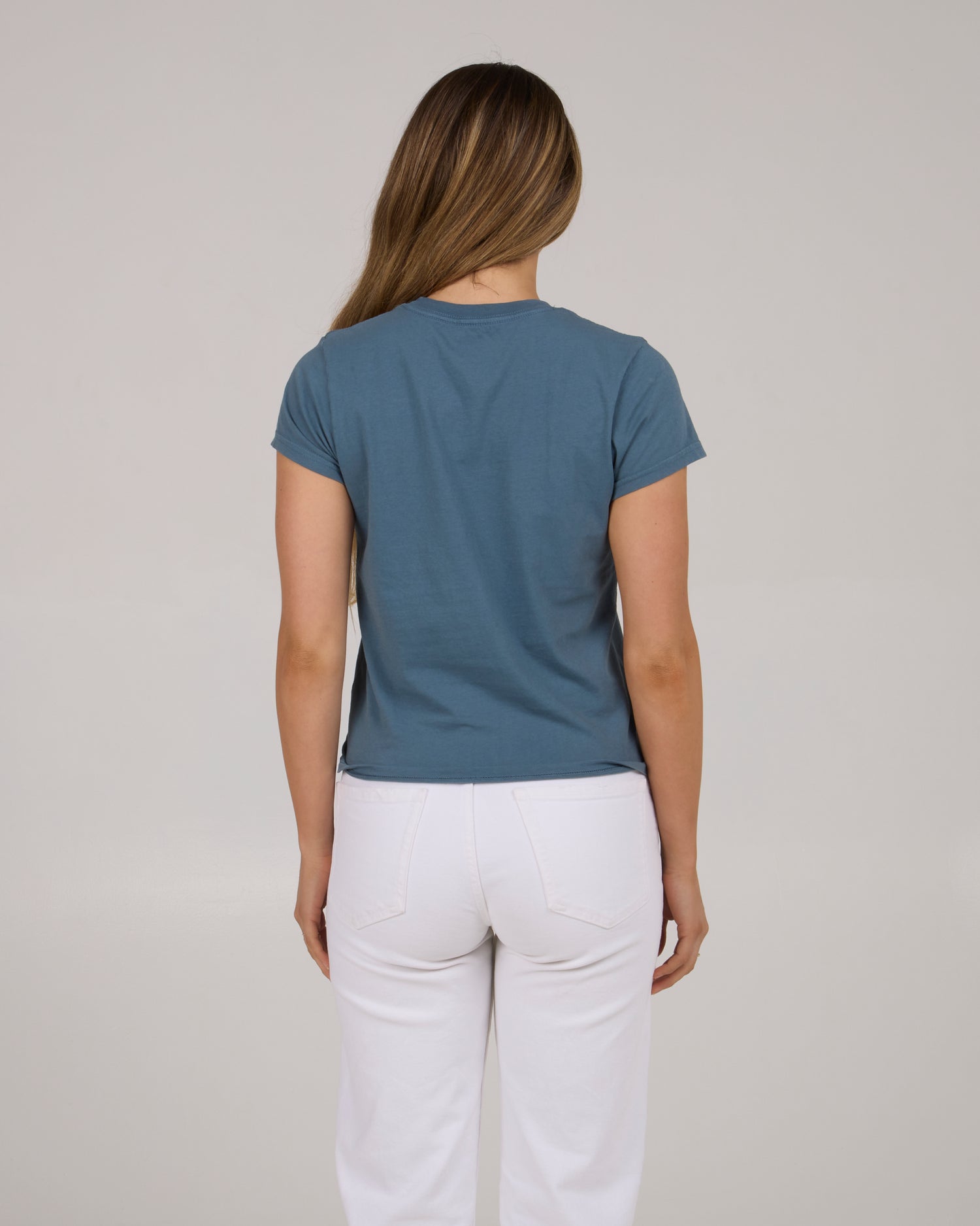 back view of A-Frame Modern Tee - Fin Blue