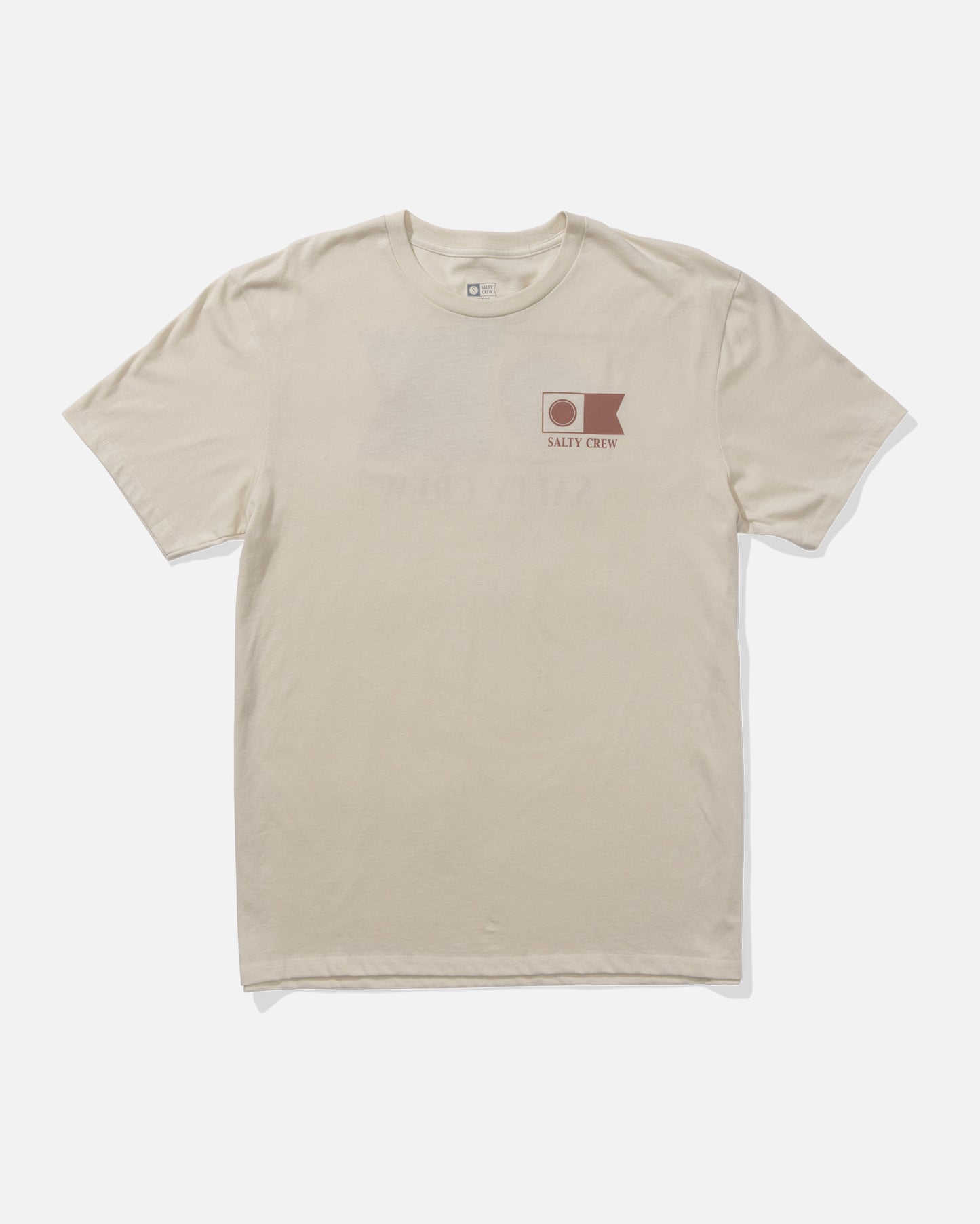 Front view of the Flagship Premium Tee - Bone. 