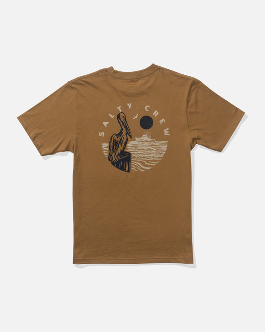 back view of Stakeout Boys Tee - Caramel