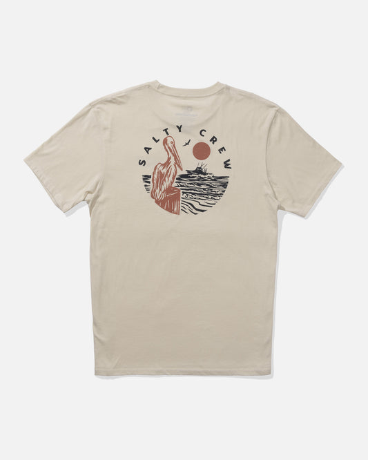 Back view of the Stakeout Premium Tee - Bone. 