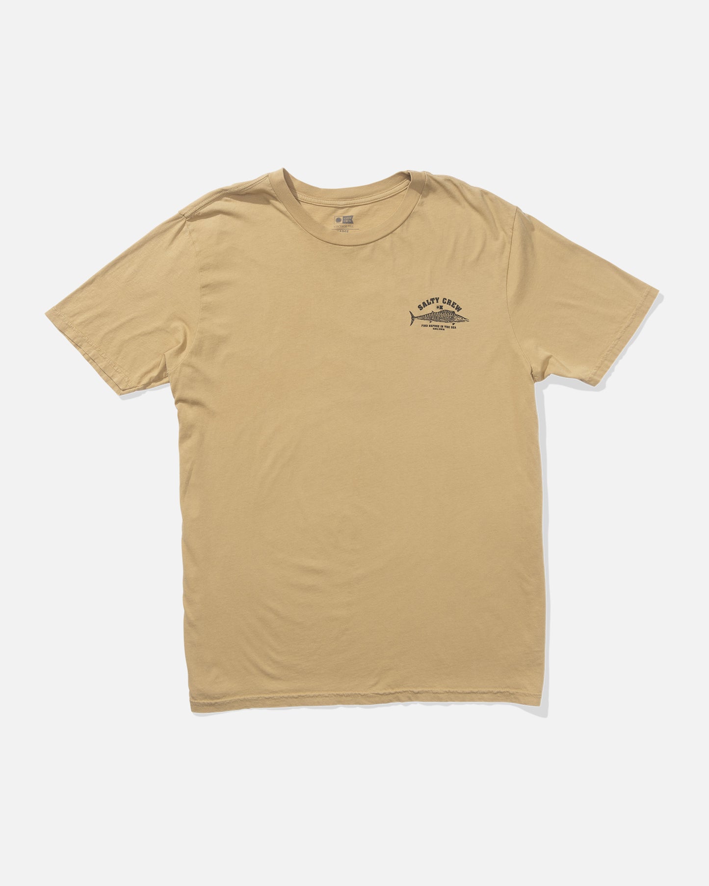 front view of Wahoo Stamp Vintage Tee - Khaki