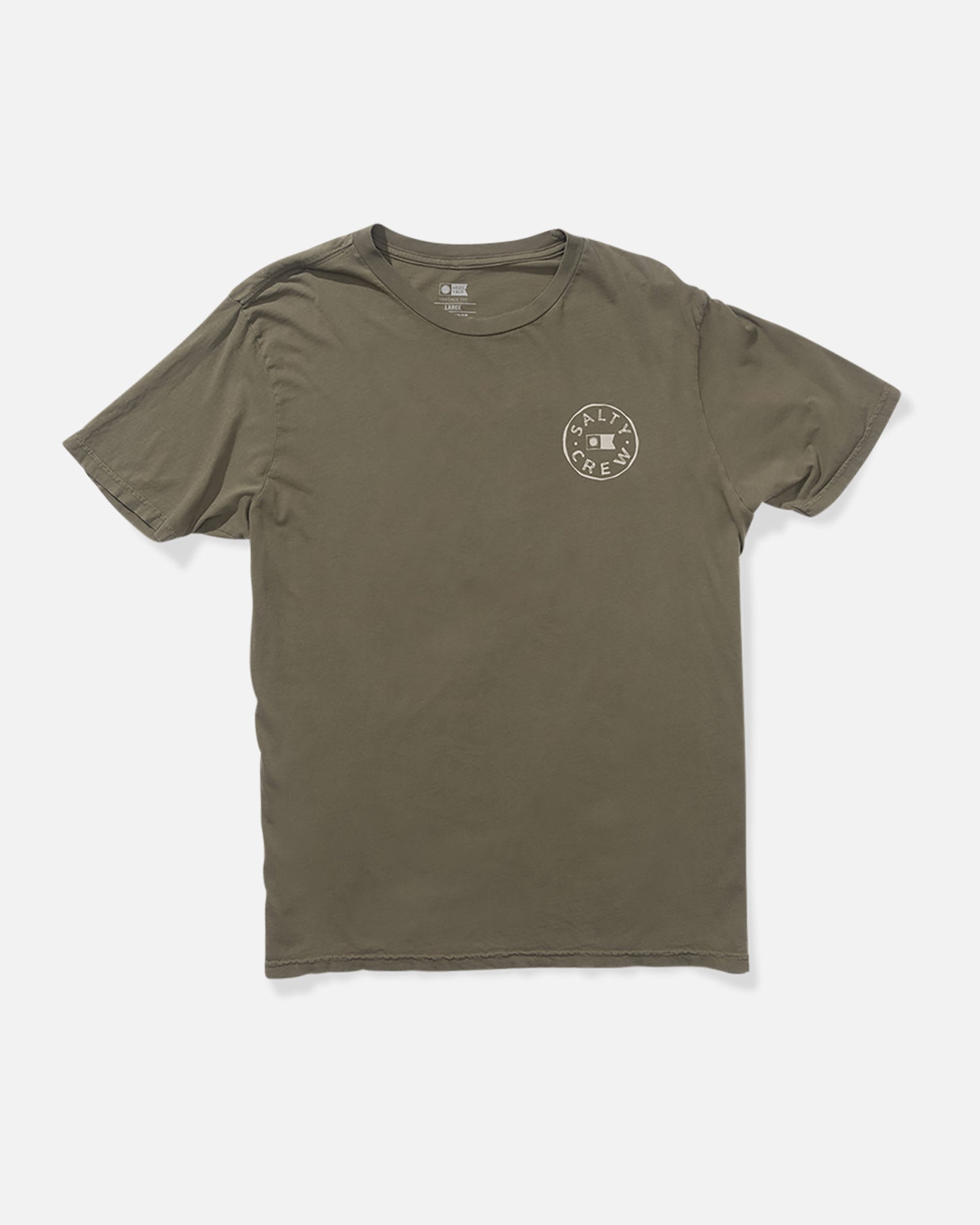 front view of Watermark Vintage Tee - Dusty Olive