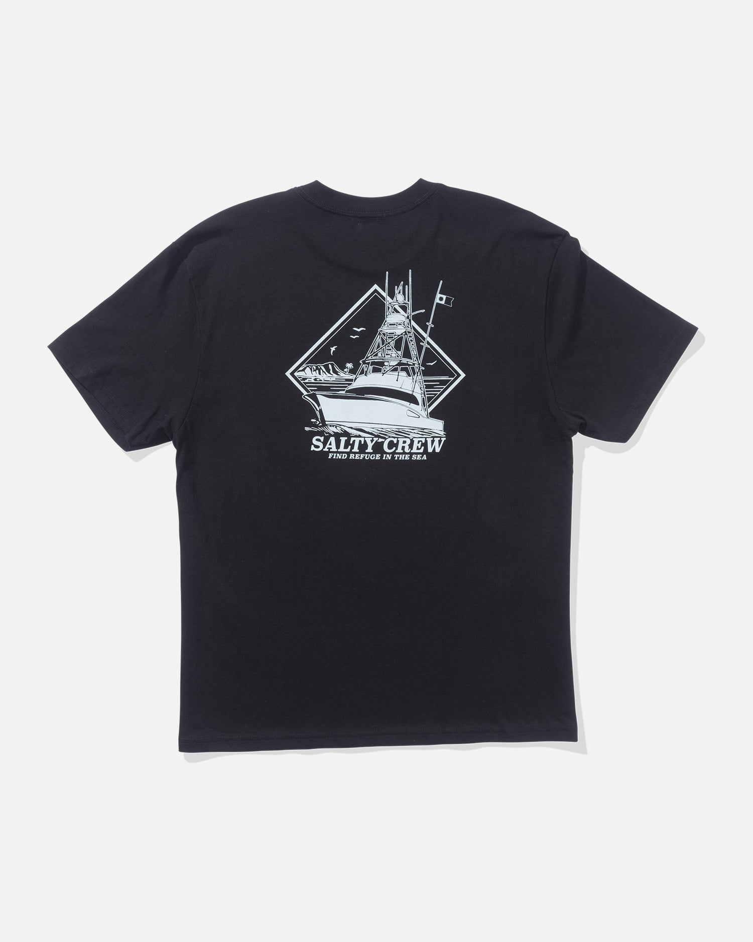 back view of Vessel Tee - Black