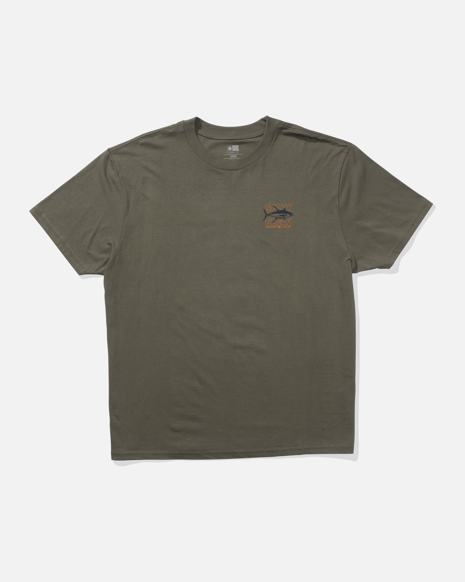 front view of Big Game Tee - Dusty Olive