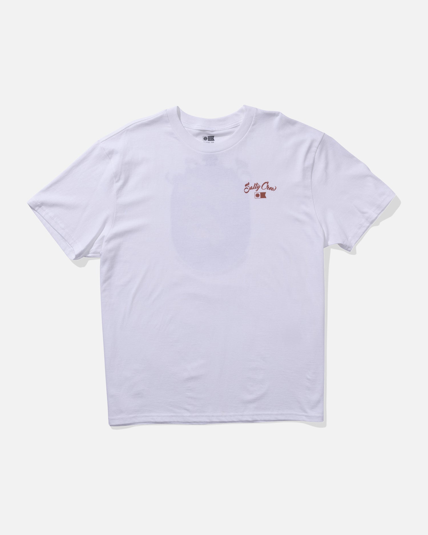 front view of Red Fish Tee - White