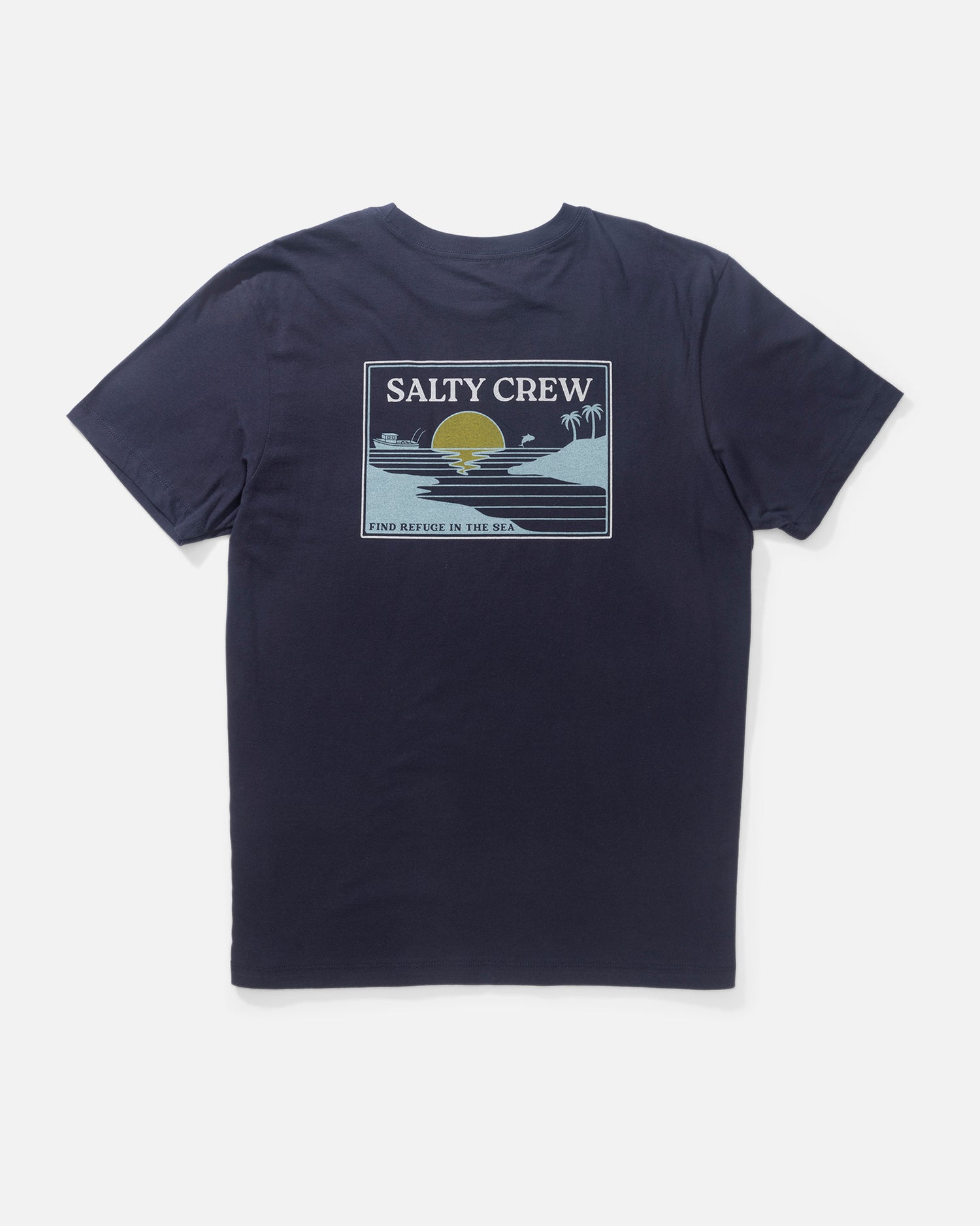 back view pf Reflection Premium Tee - Navy