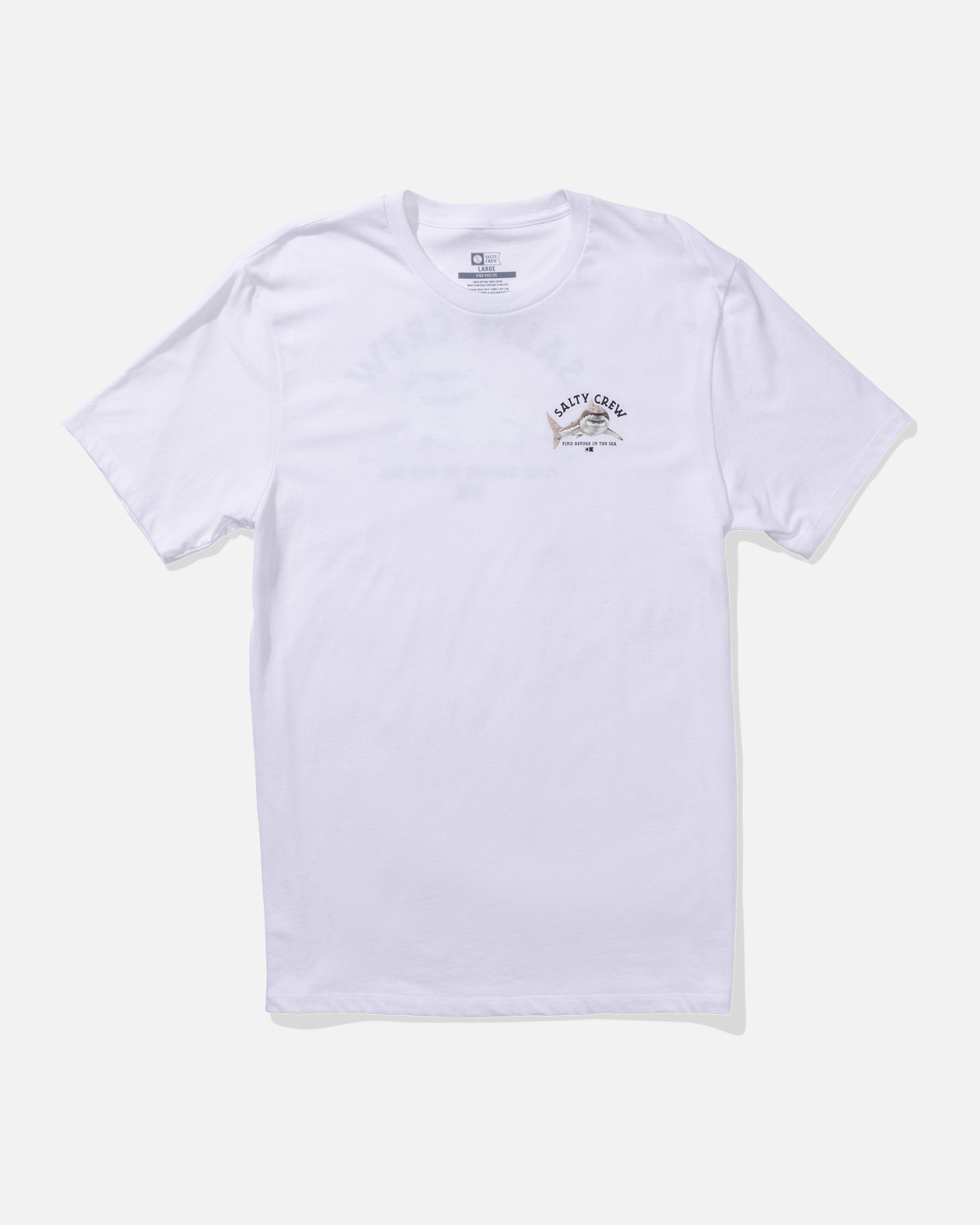 front view of Lurking Premium Tee - White