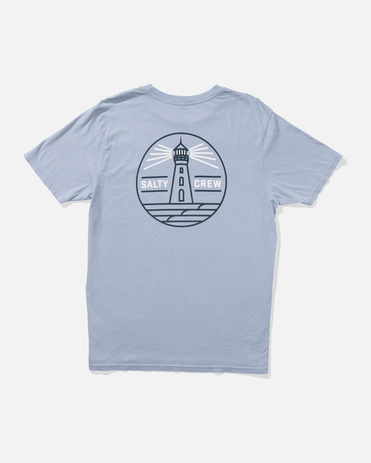 back view of Lookout Vintage Tee - Blue Fog