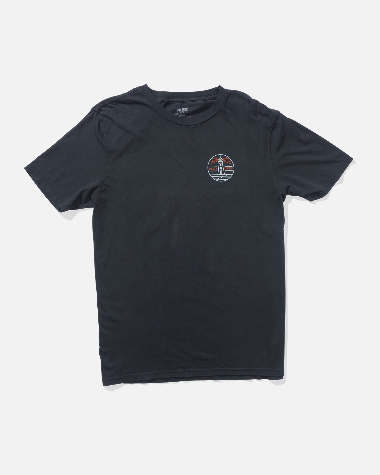 front view of Lookout Vintage Tee - Vintage Black