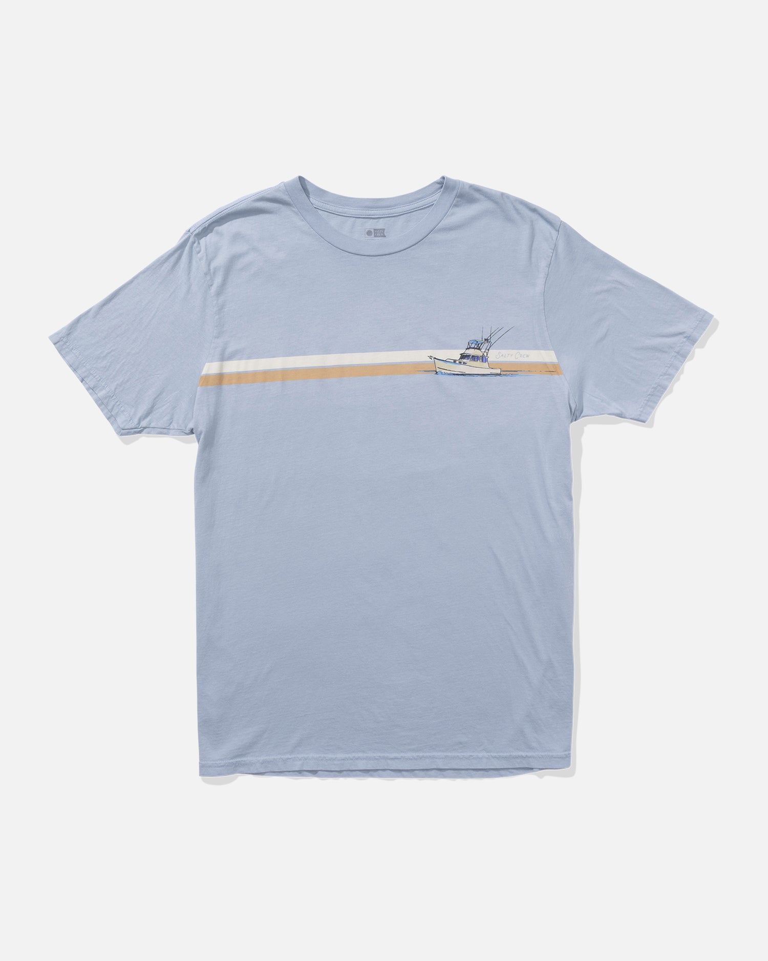 front view of Water Line Vintage Tee - Blue Fog