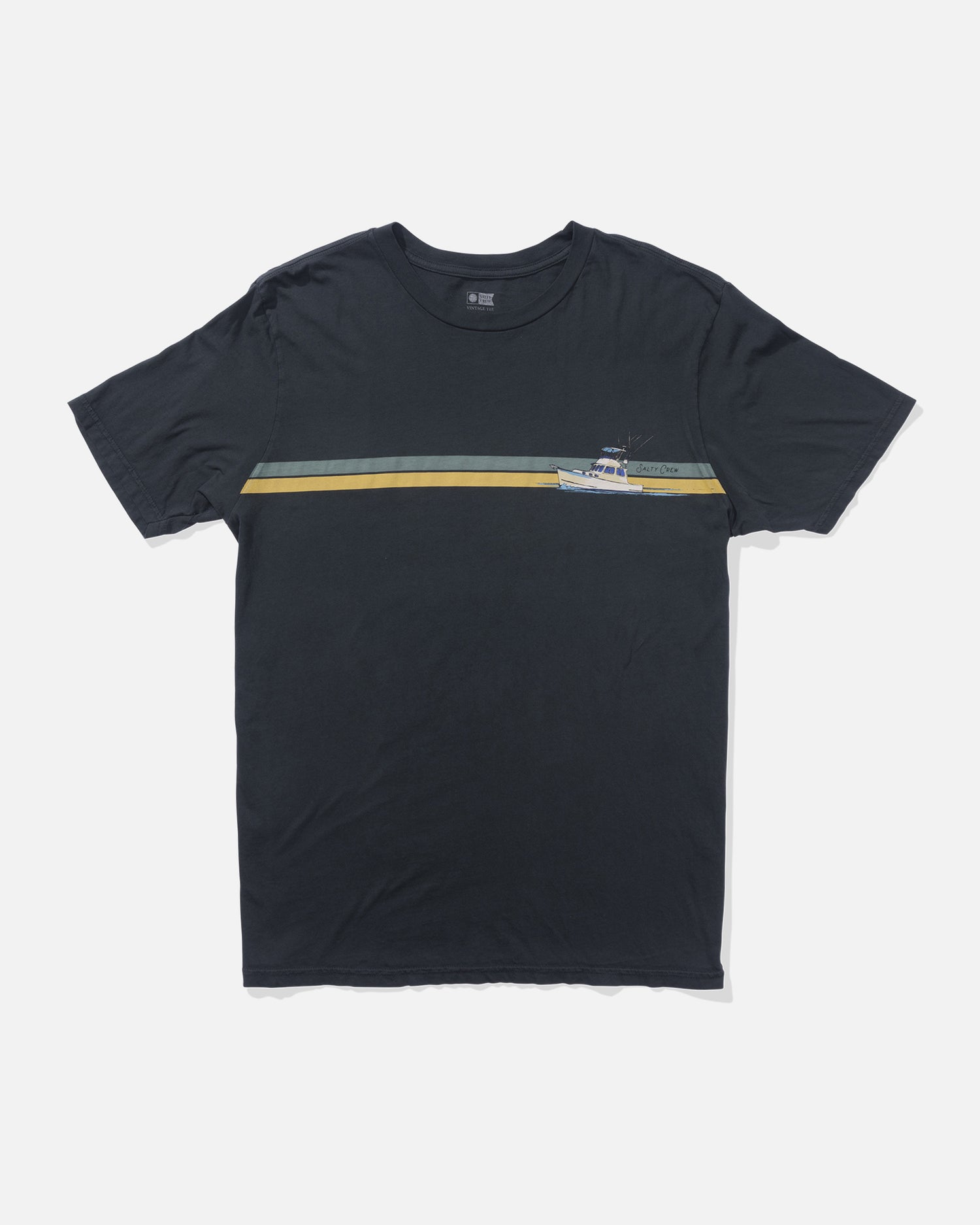 front view of Water Line Vintage Tee - Vintage Black