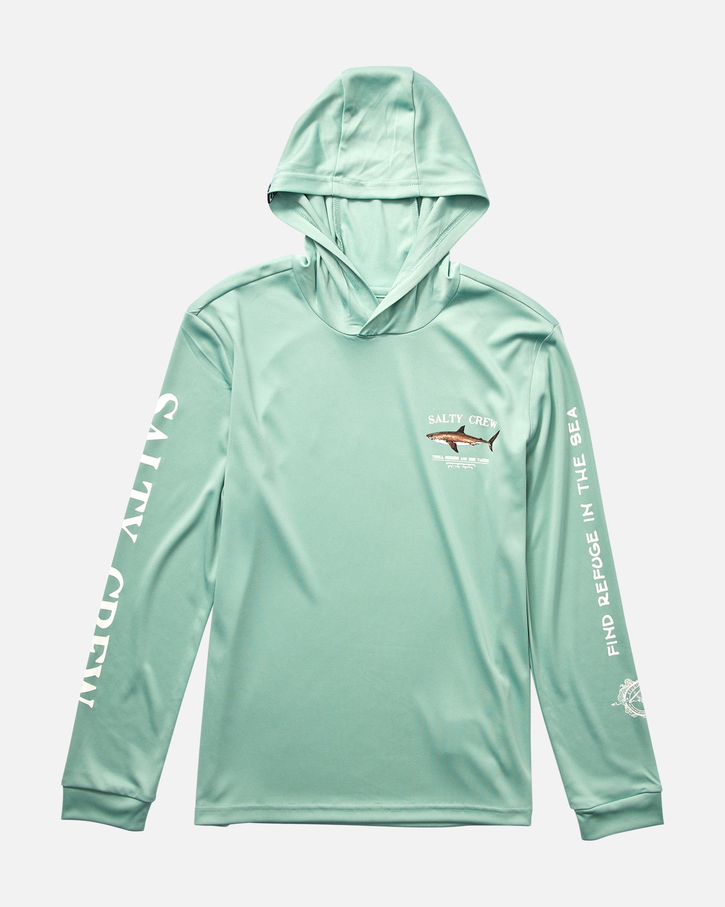 front view of Bruce Boys Mackerel Hood Sunshirt