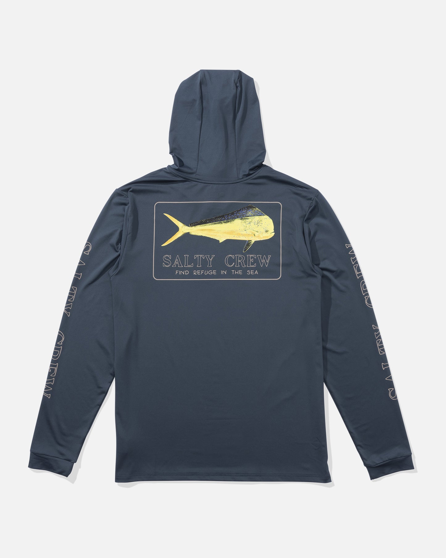 back view of Golden Mahi Hoodie Sunshirt - Bluefin