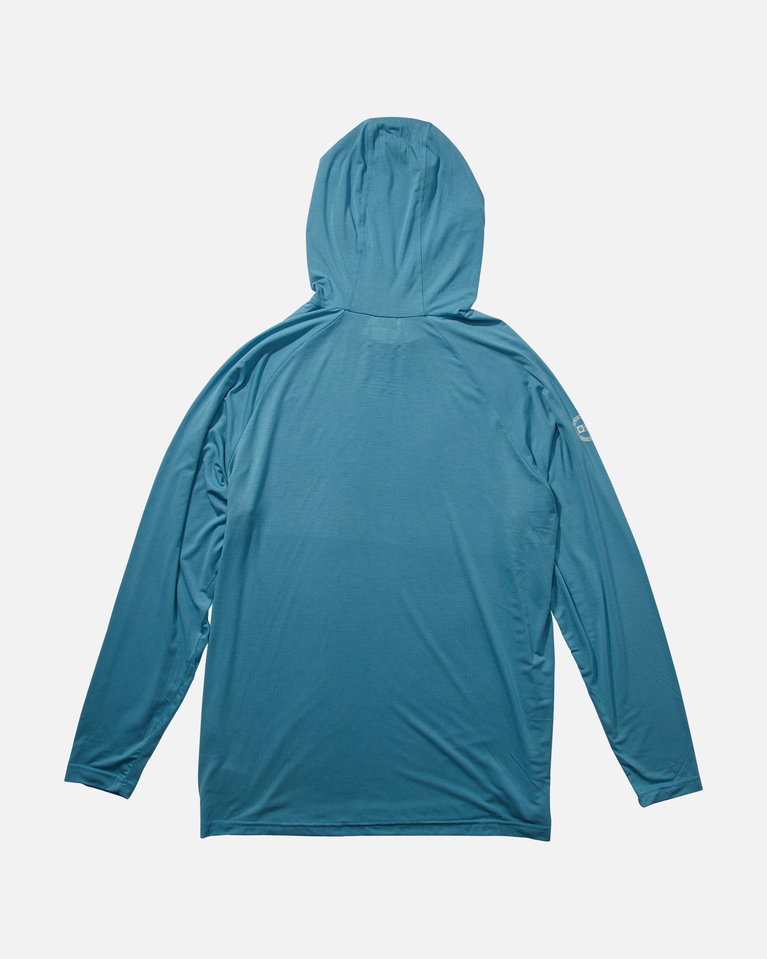 back view of Mariner Azul Blue Hood Tech Tee