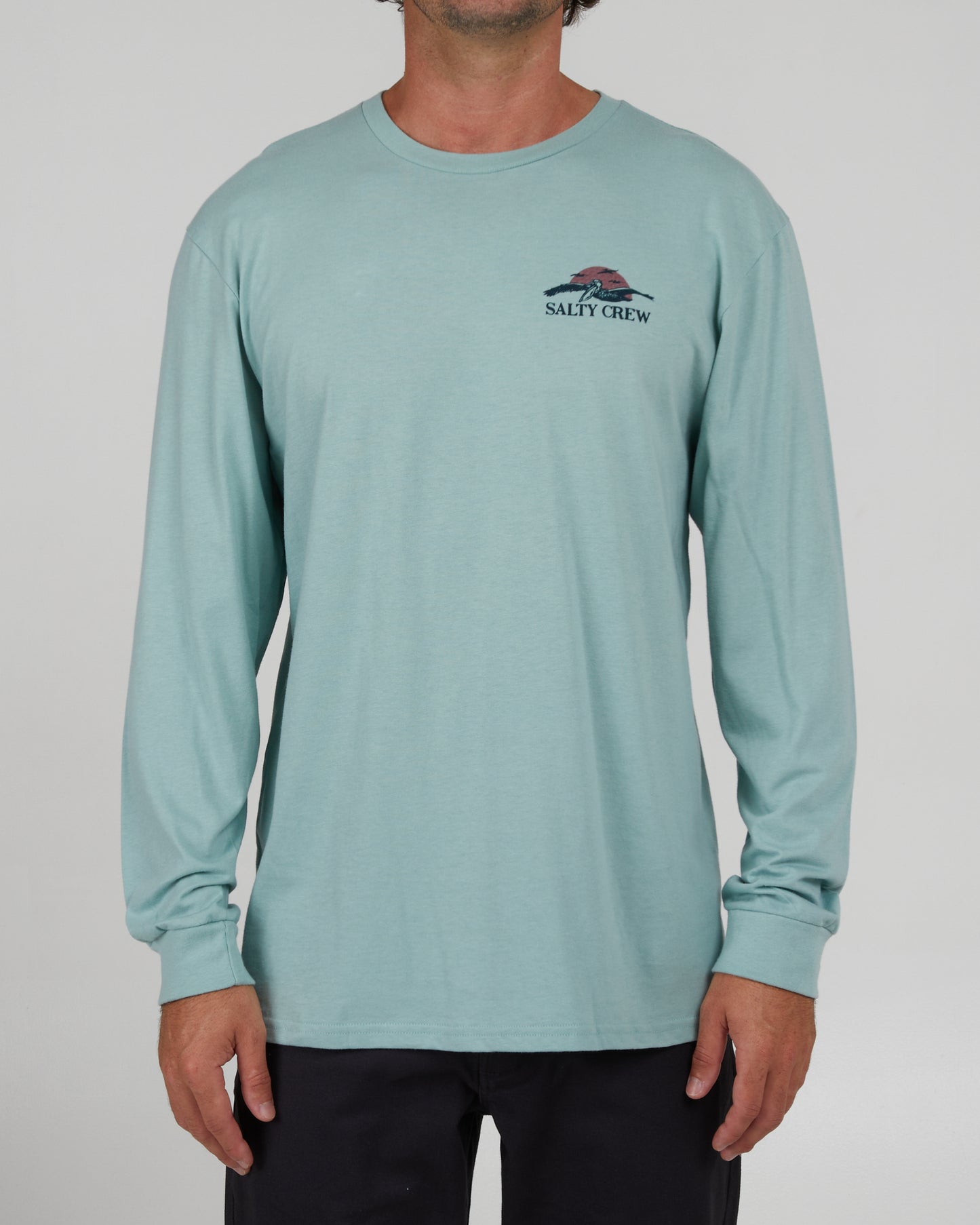 front view of Soarin Mackerel L/S Premium Tee