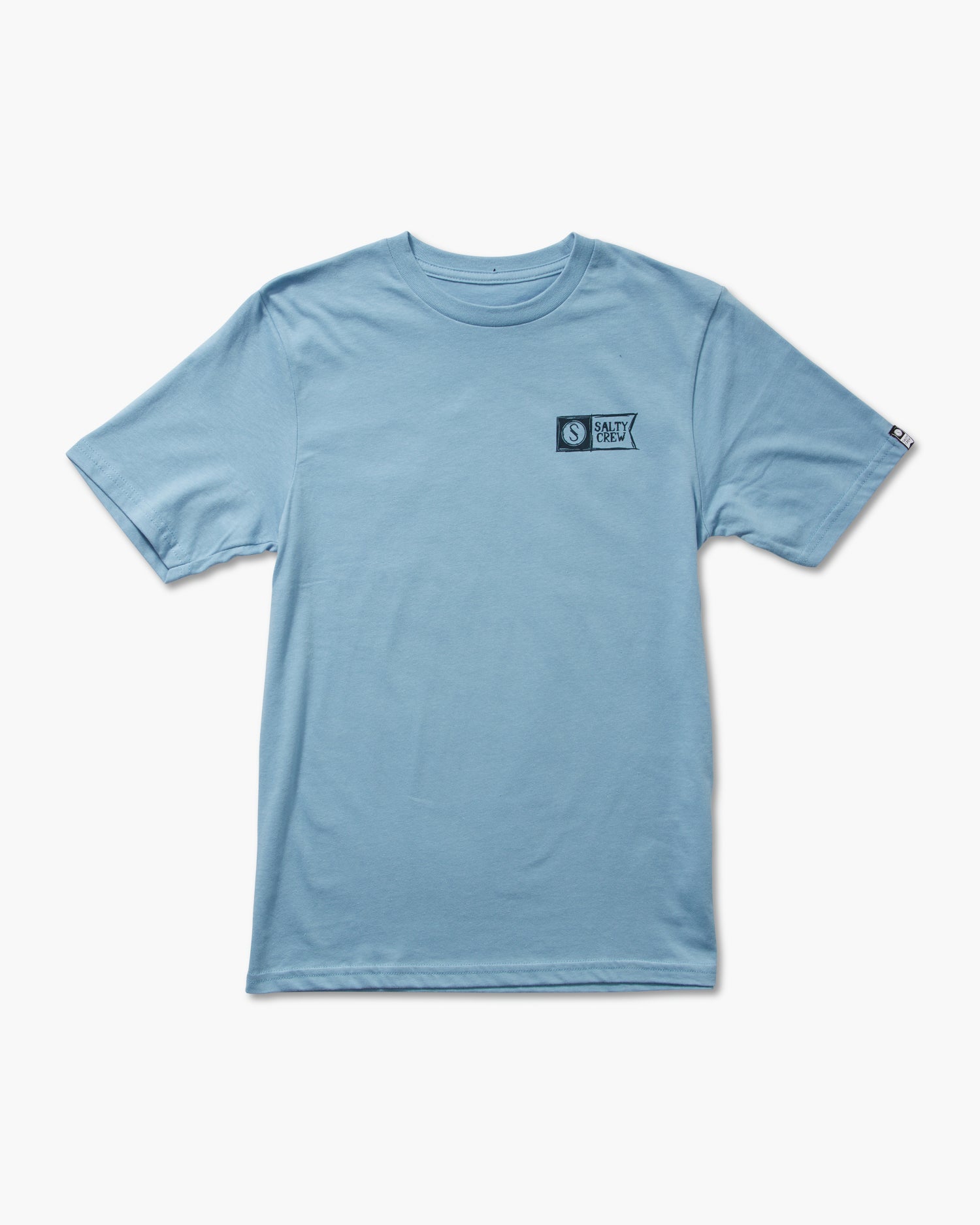 front view of Sketchy Alpha Boys Tee - Marine Blue