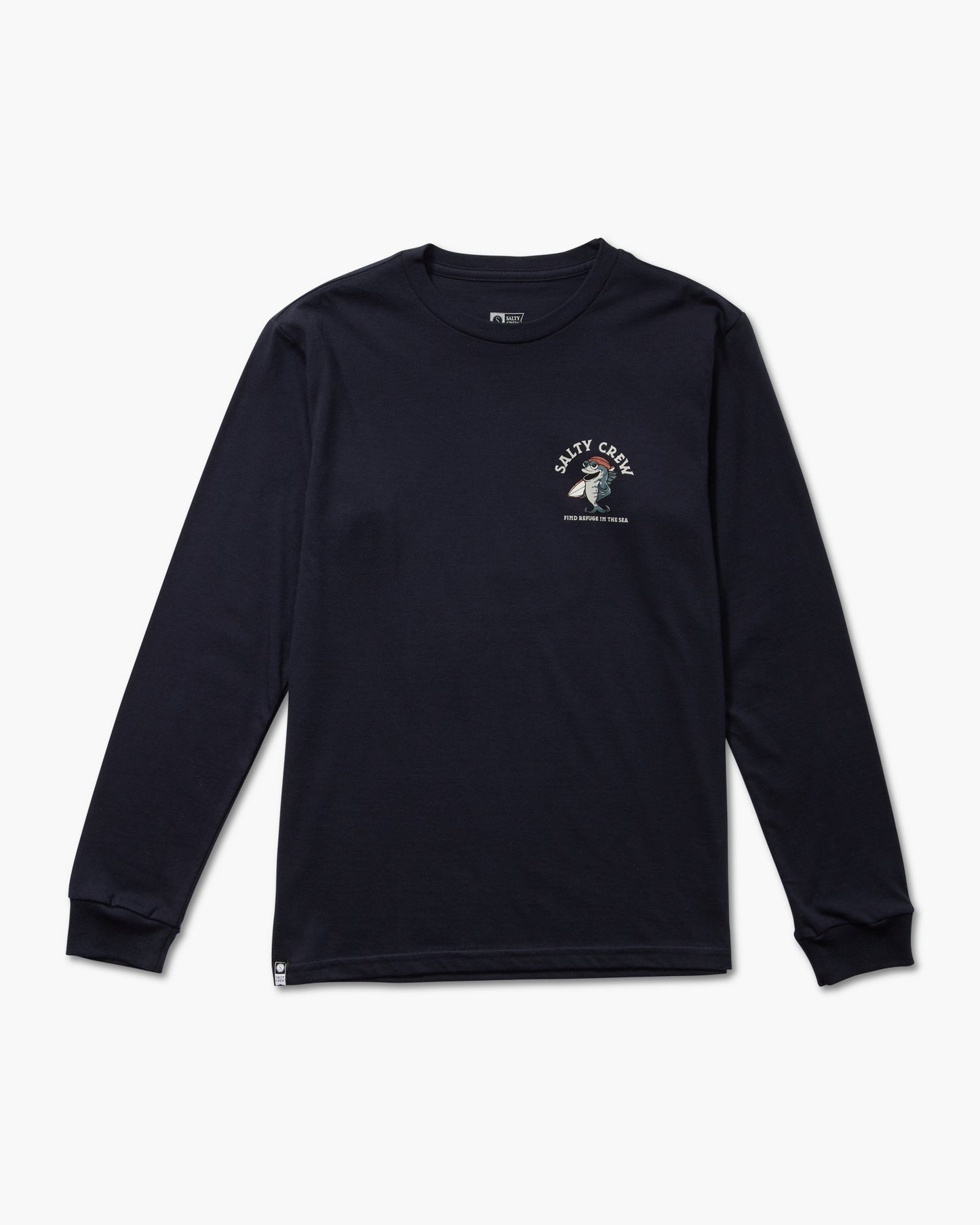 front view of Free Surf Boys Long Sleeve Tee - Navy