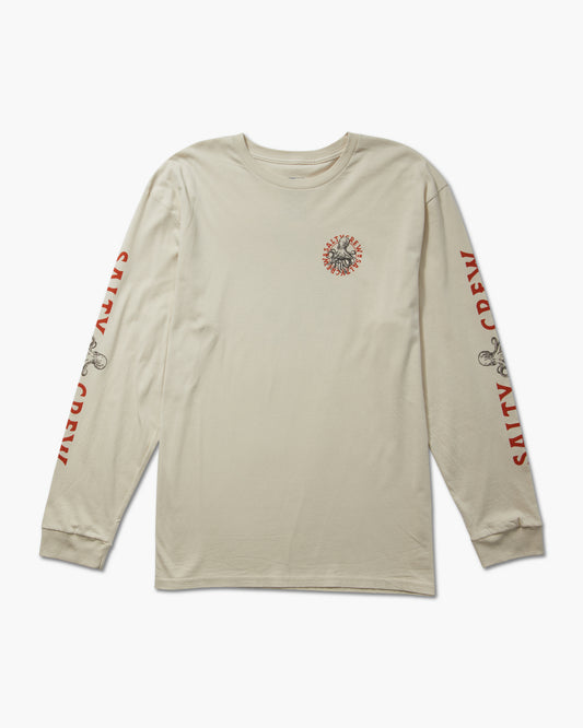 Front of the Tentacles Long Sleeve Tee - Bone. 