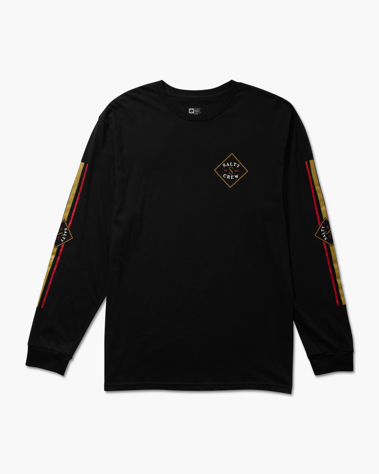 front view of Tippet Color Black L/S Premium Tee